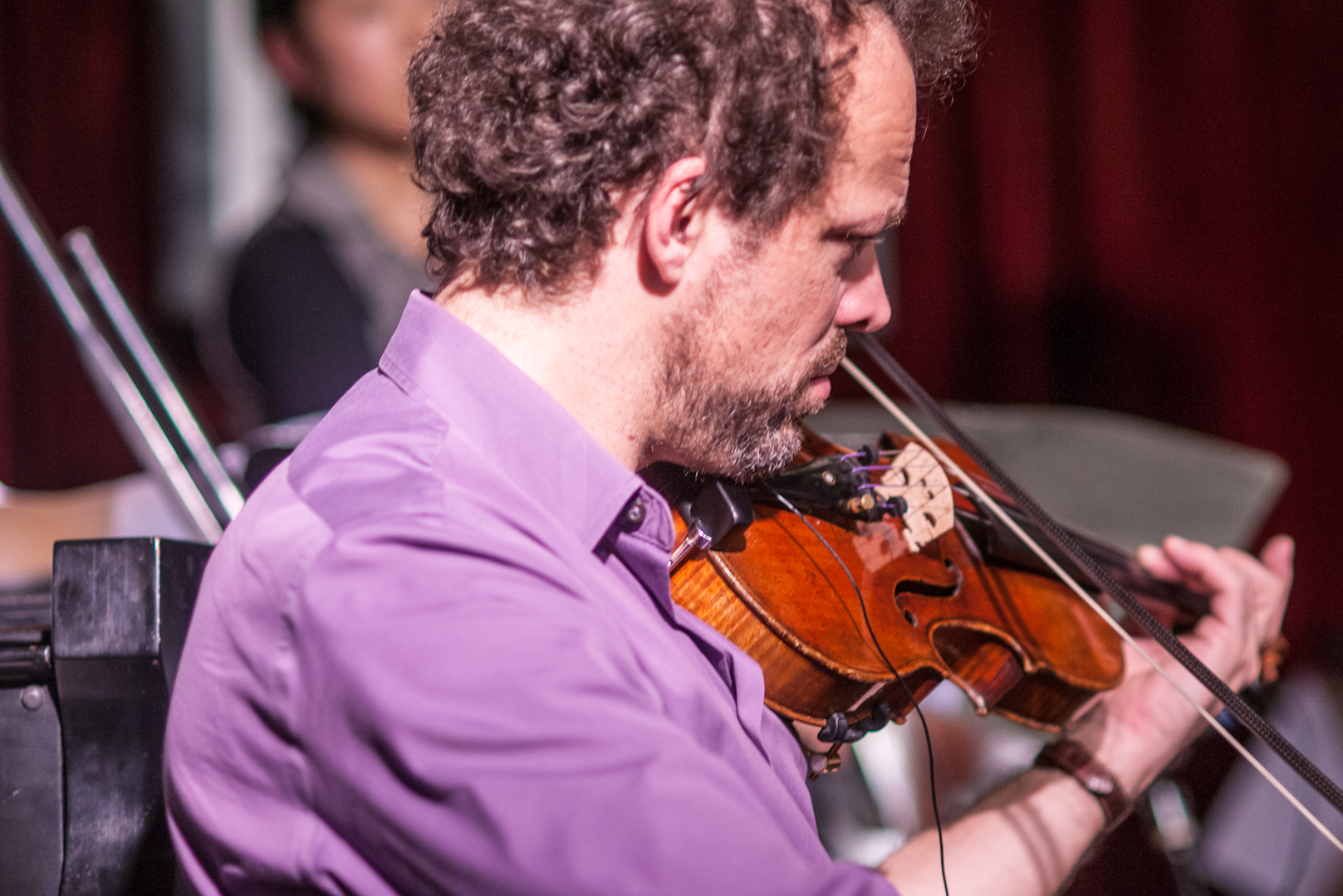 Greg Huebner with Linda Oh at the Jazz Gallery