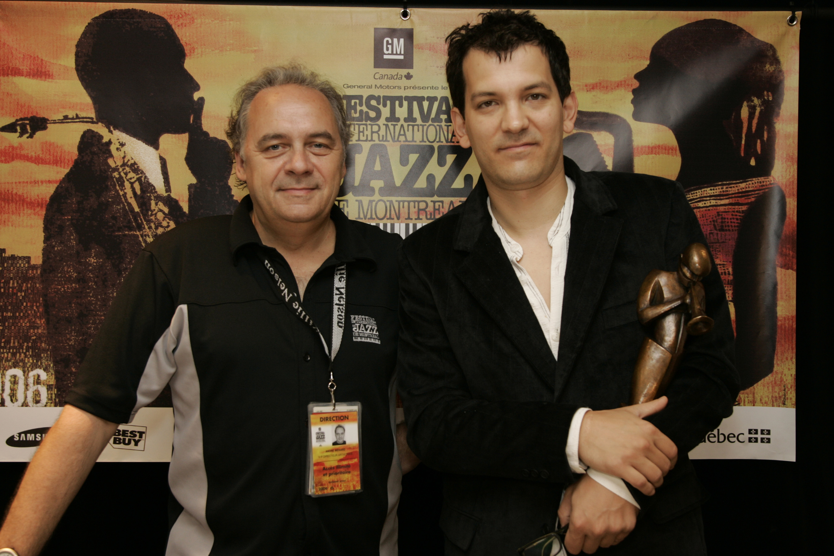 André Ménard, Artistic Director, And Pianist Brad Mehldau At Festival International De Jazz De Montréal