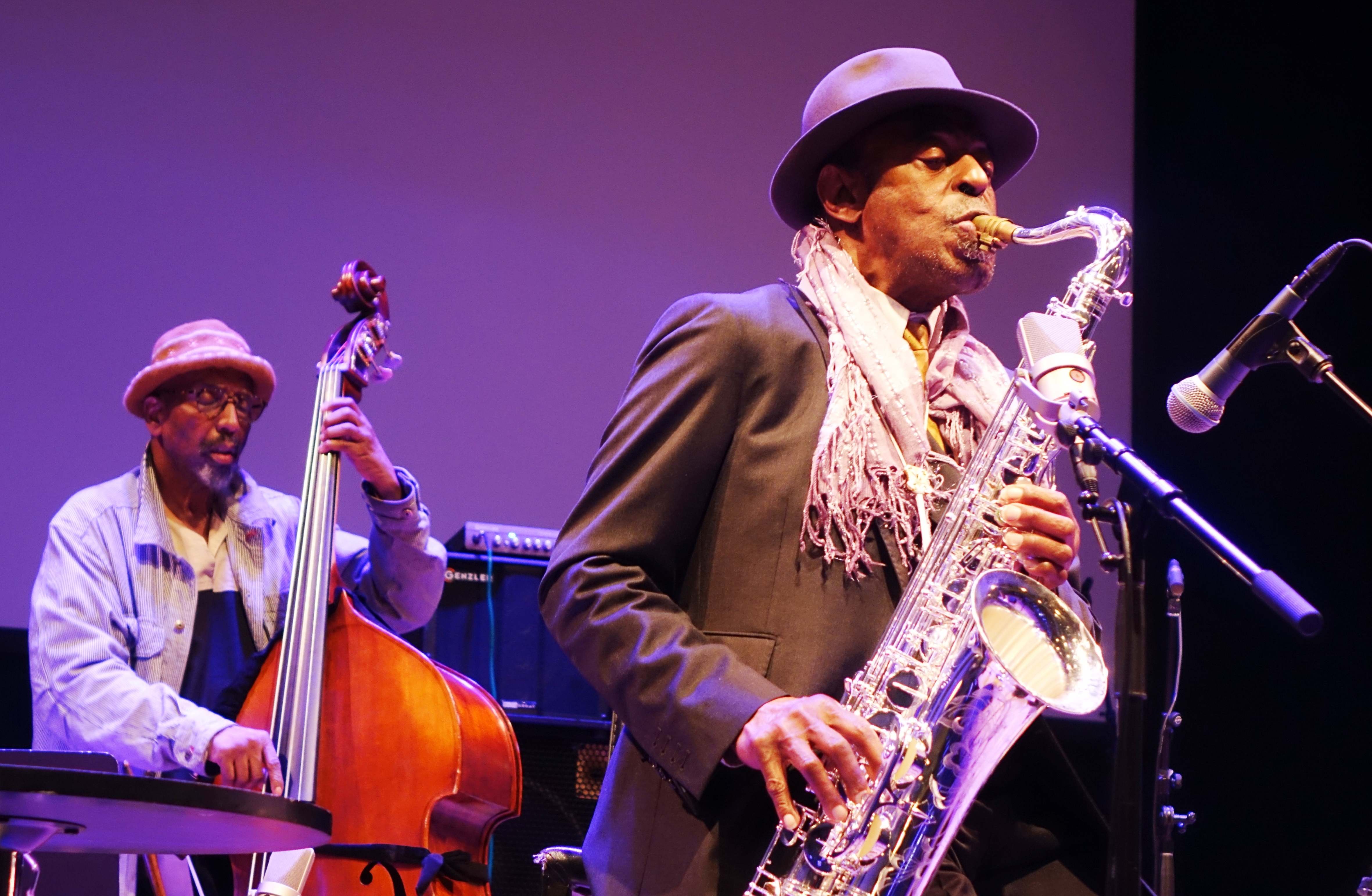 William Parker and Archie Shepp at Roulette, Brooklyn in May 2018