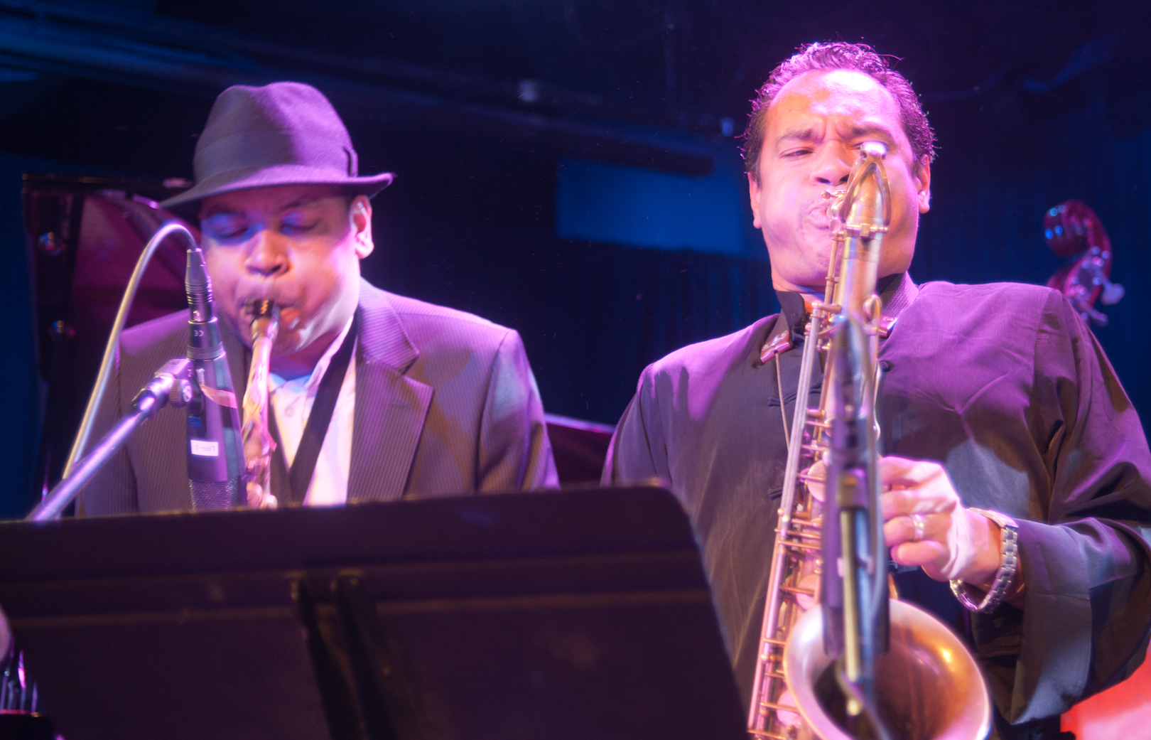 Antonio Zamora and Jay Rodriguez with the David Murray Cuban Ensemble at the Winter Jazzfest 2012