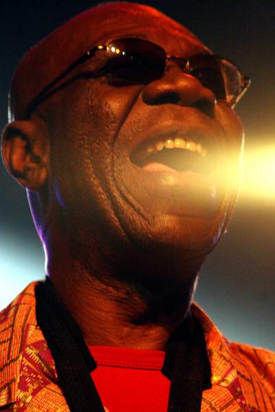 Manu Dibango at the Swiss World Music Festival, Vernier, Geneva, Switzerland,2005