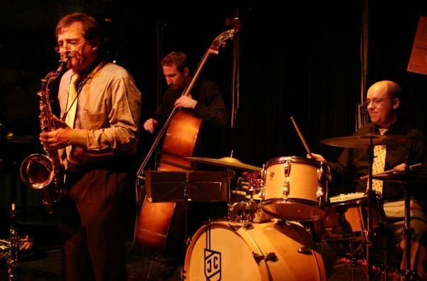 Rene Hagmann, Manu Hagmann and Julien Cotting with "Swing Session" at la Ferme Marignac, Geneva, Switzerland, 2006
