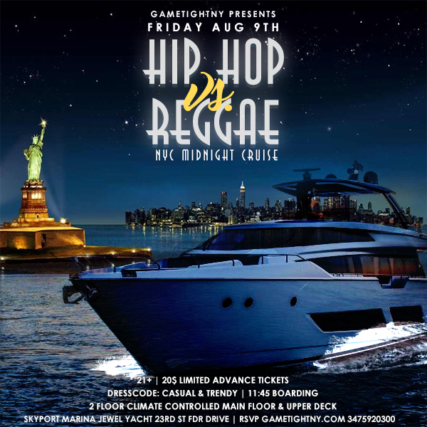  Manhattan Hip Hop Vs. Reggae Summer Yacht Party At Skyport Marina Jewel Yacht 