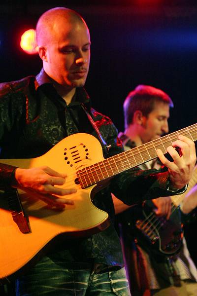 Jeremy Tordjman and Manu Hagmann with "Kara" at the Sud Des Alpes, Amr, Geneva, Switzerland, March 2006