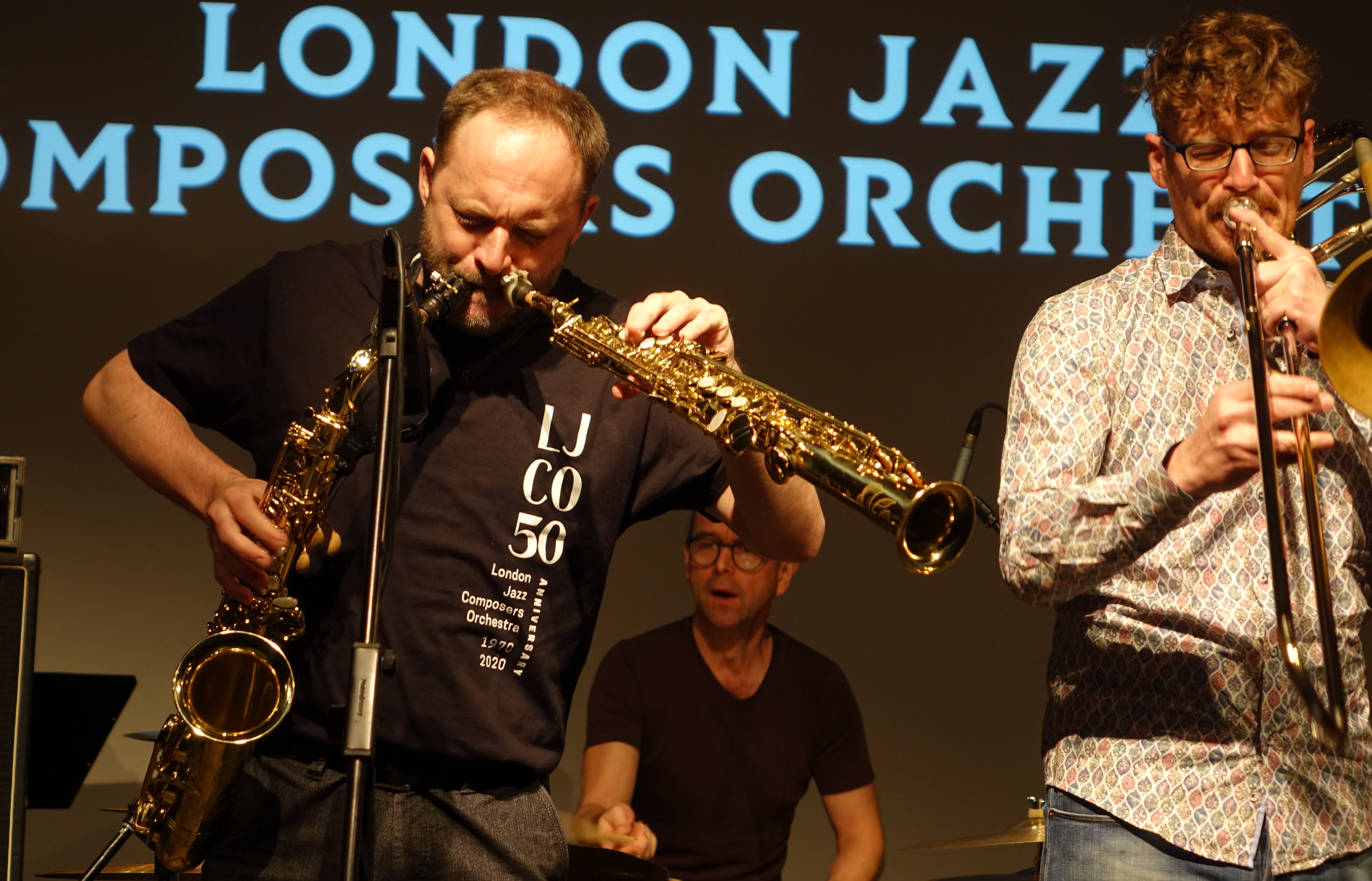 Jürg Wickihalder, Lucas Niggli And Andreas Tschopp At The Ljco 50 Year Anniversary In Krakow In March 2020