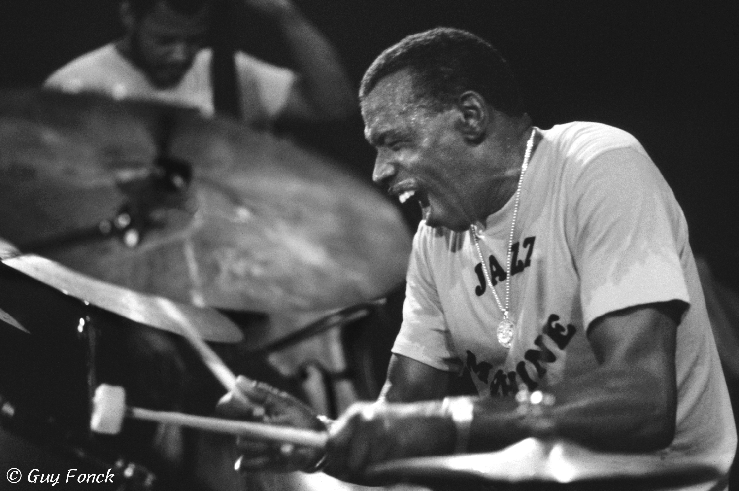 Elvin Jones (09.09.1927 - 18.05.2004). Elvin Jones Jazz Machine 09.03.1979 at the Jazzclubluxembourg Melusina Clausen Luxembourg.