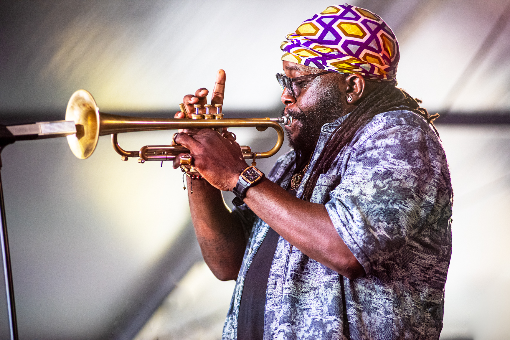 Marquis Hill at the 2026 Newport Jazz Festival — jazz photo by Richard Conde | All About Jazz