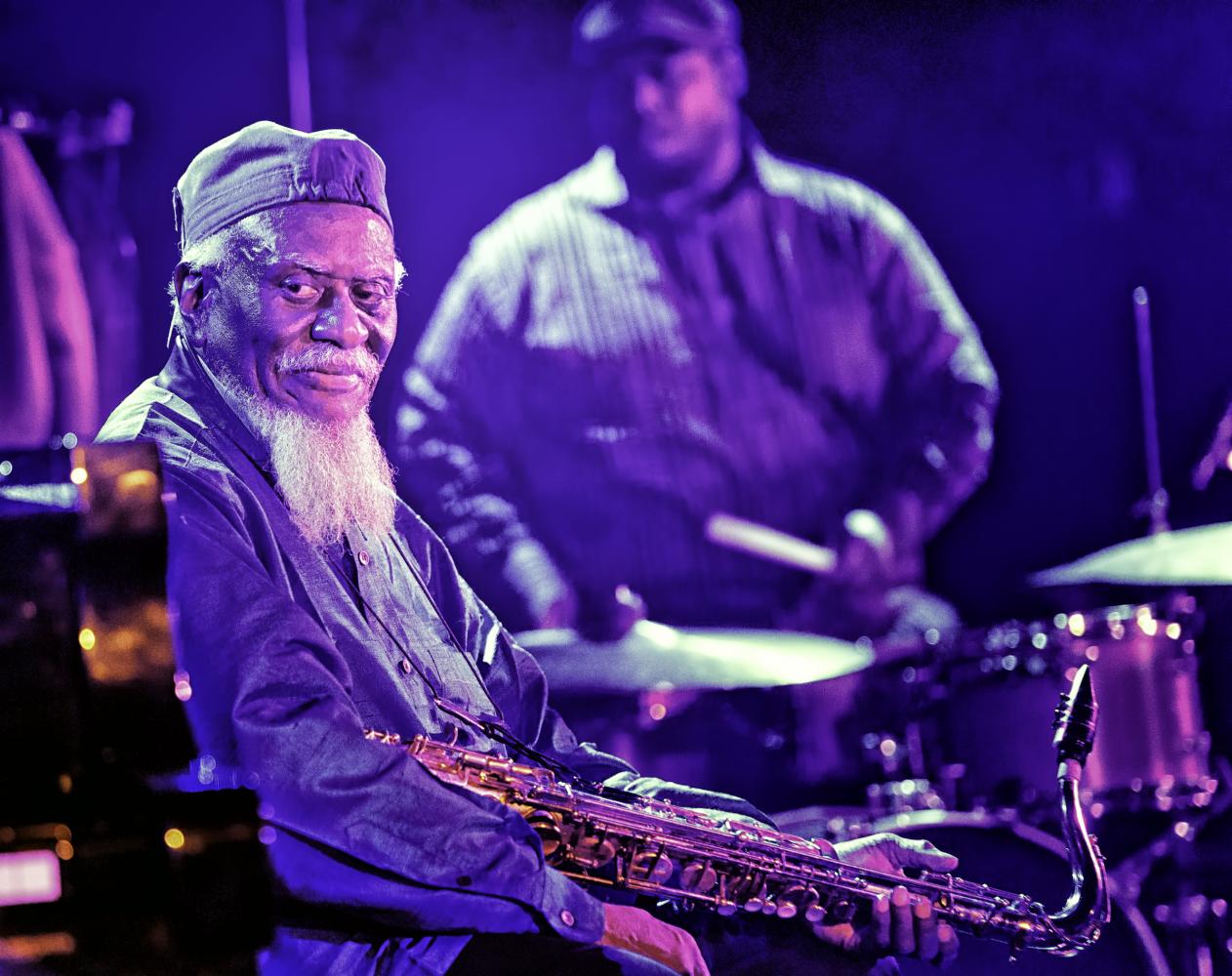 Pharoah Sanders and Johnathan Blake at The NYC Winter Jazzfest 2017