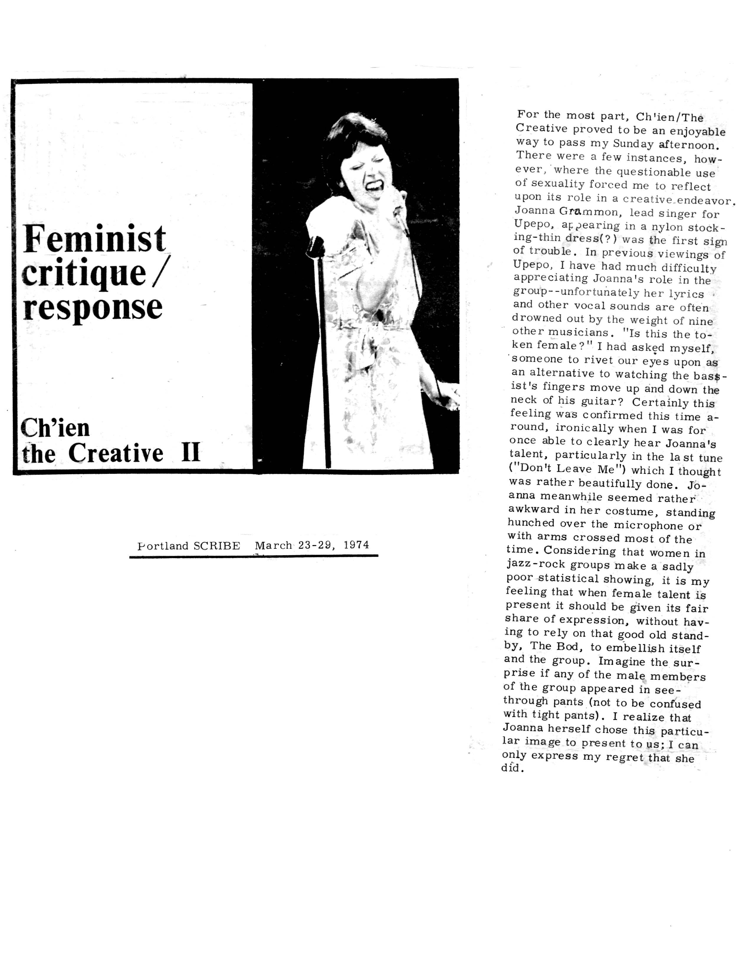 Feminist Critique & Response
