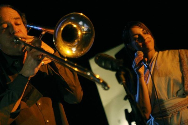 Jean-Jacques Pedretti and Jamila Dorner with "Kawthar" at Catalyse, Geneva, Switzerland, April 2006