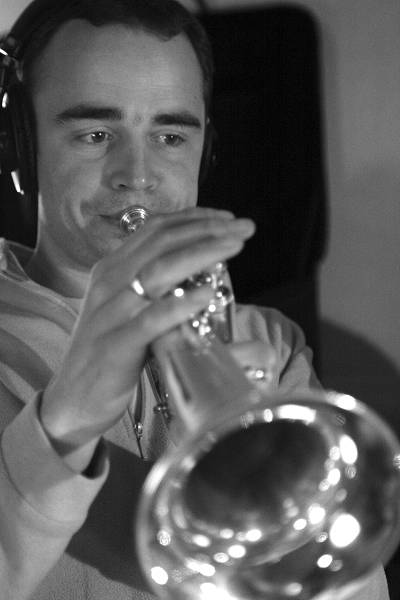 Loc Burdin During the Recording of the CD of the Group "Lebocal" at Studio de la Buissonne, Avignon, France, March 2006
