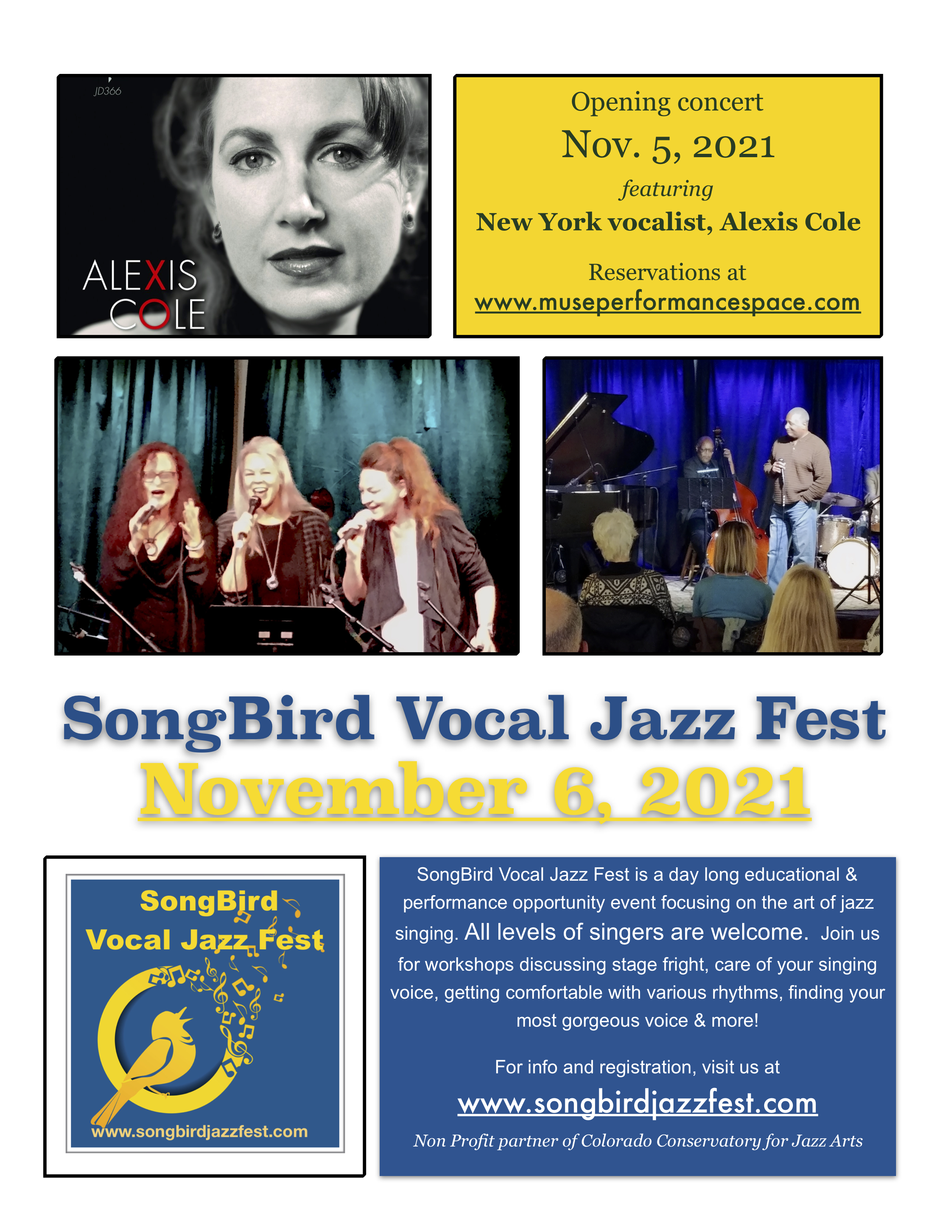 2021 SongBird Vocal Jazz Fest poster