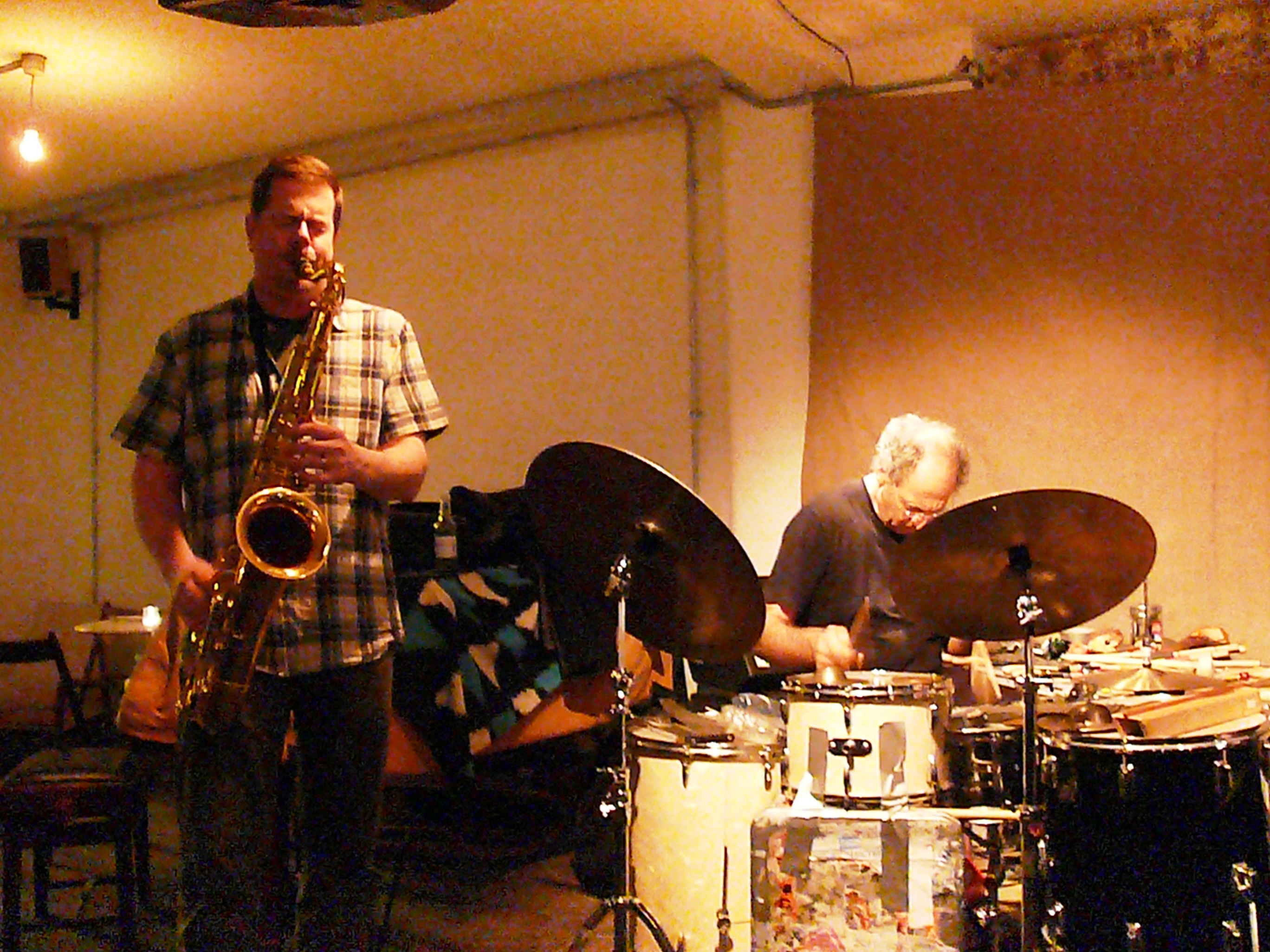 Ken Vandermark and Paul Lytton at Cafe Oto, London in February 2011