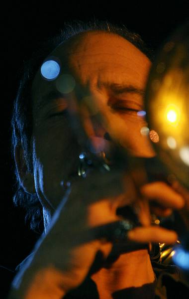 Jean-Jacques Pedretti with "Kawthar" at Catalyse, Geneva, Switzerland, April 2006