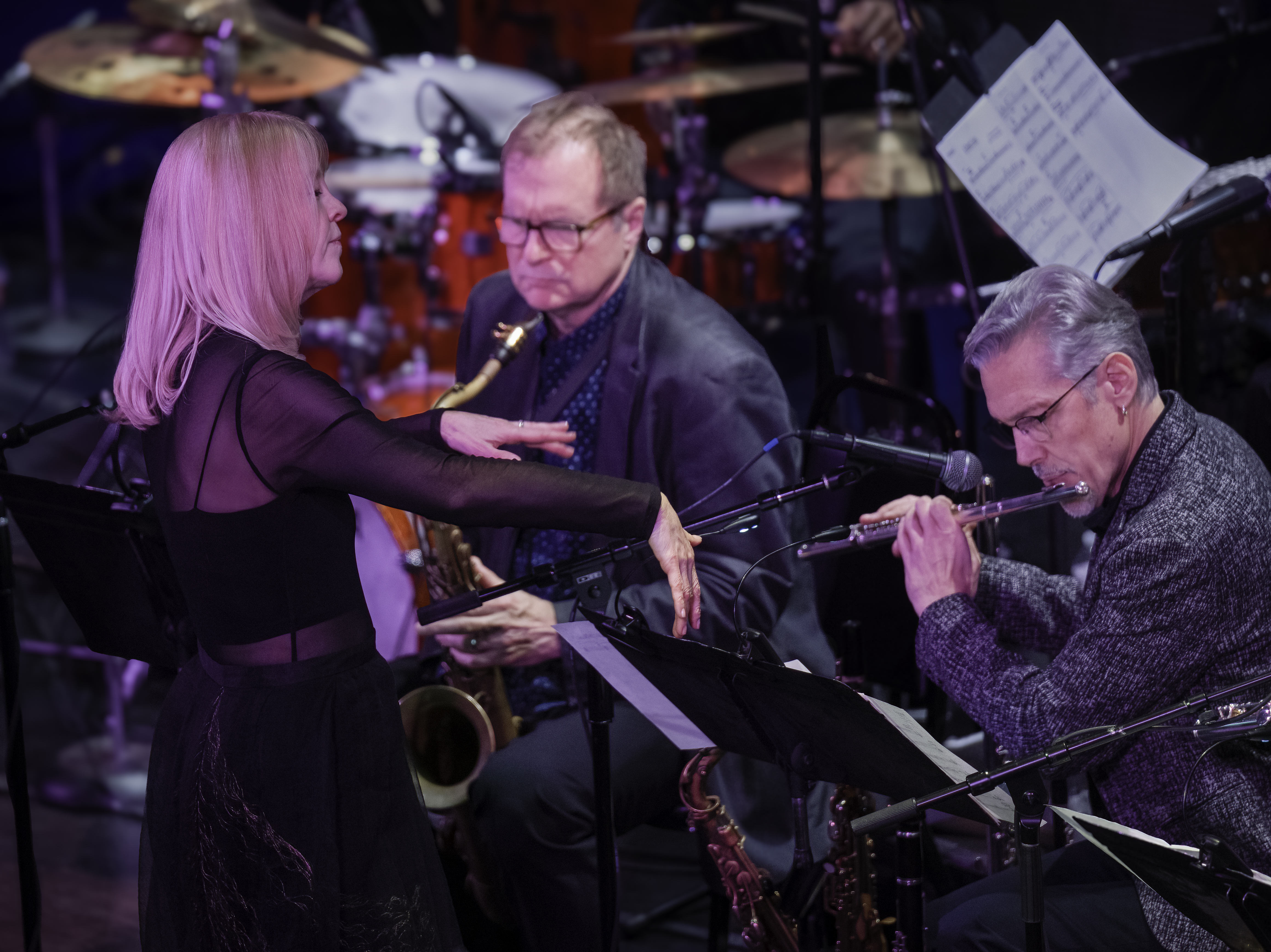 Maria Schneider, Rich Perry, and Dave Pietro with the Maria Schneider Orchestra At Town Hall
