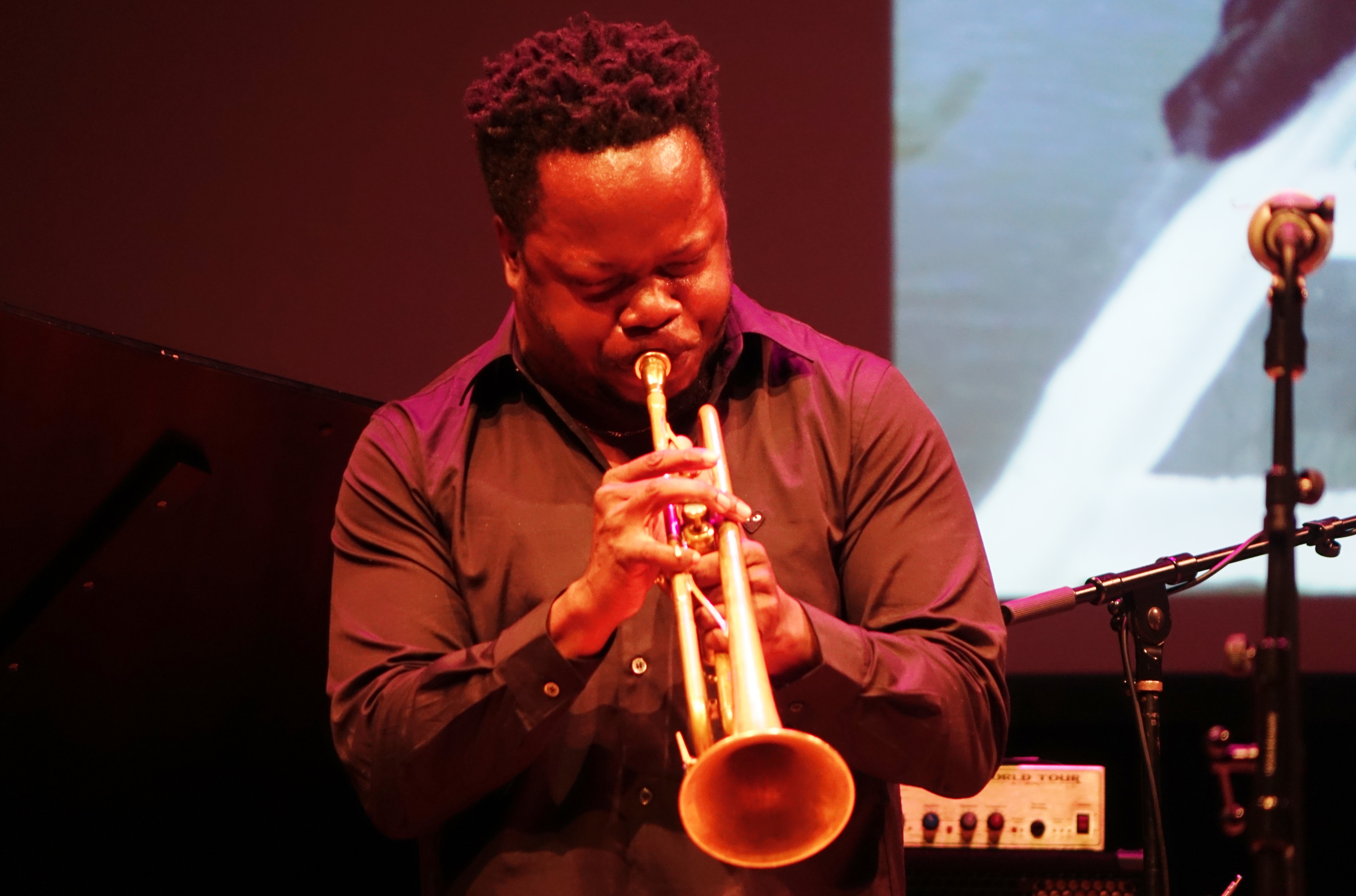 Ambrose Akinmusire at the Vision Festival at Roulette, Brooklyn in May 2018