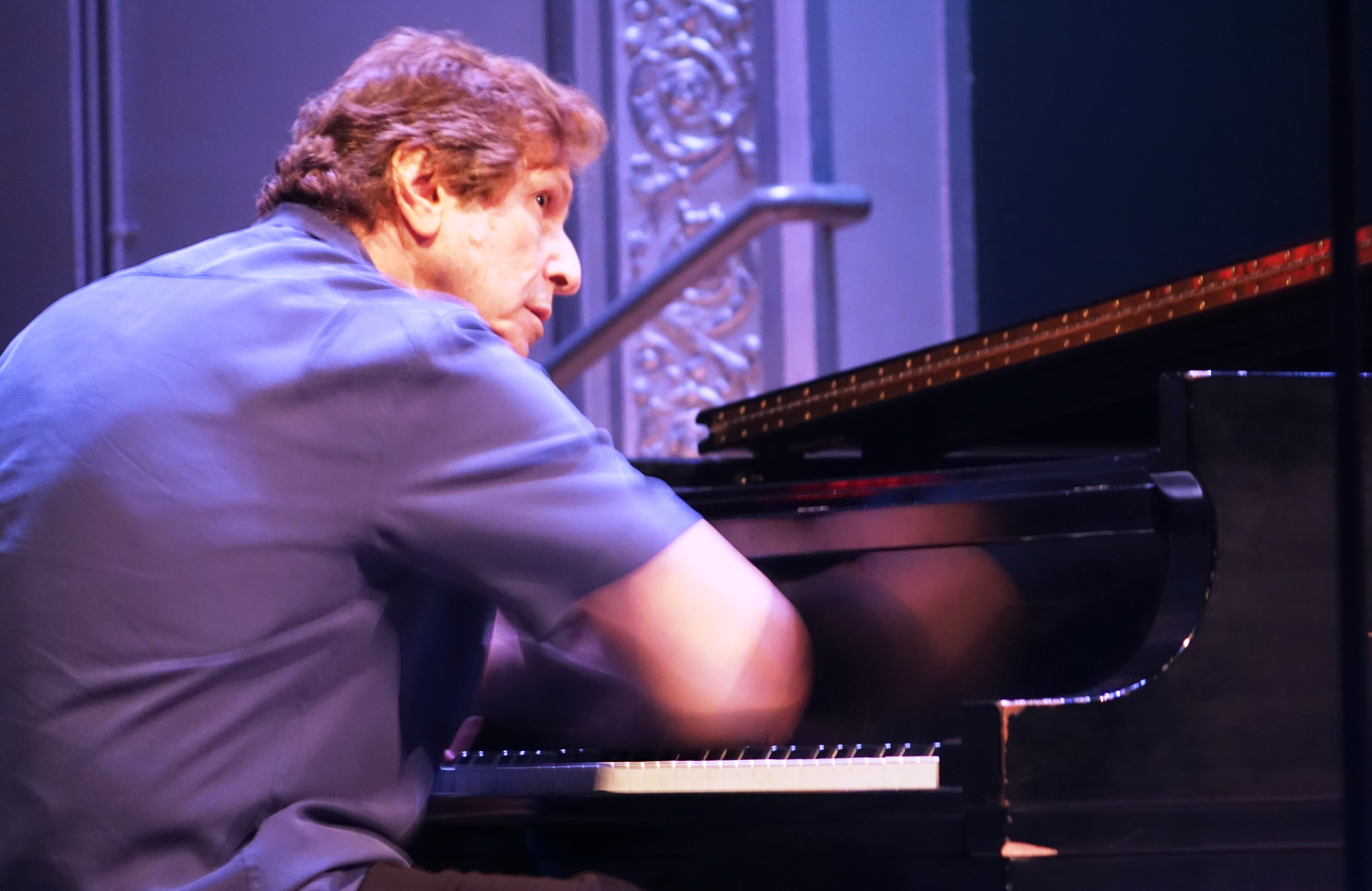 Joel Futterman at the Vision Festival in Roulette, Brooklyn in June 2019