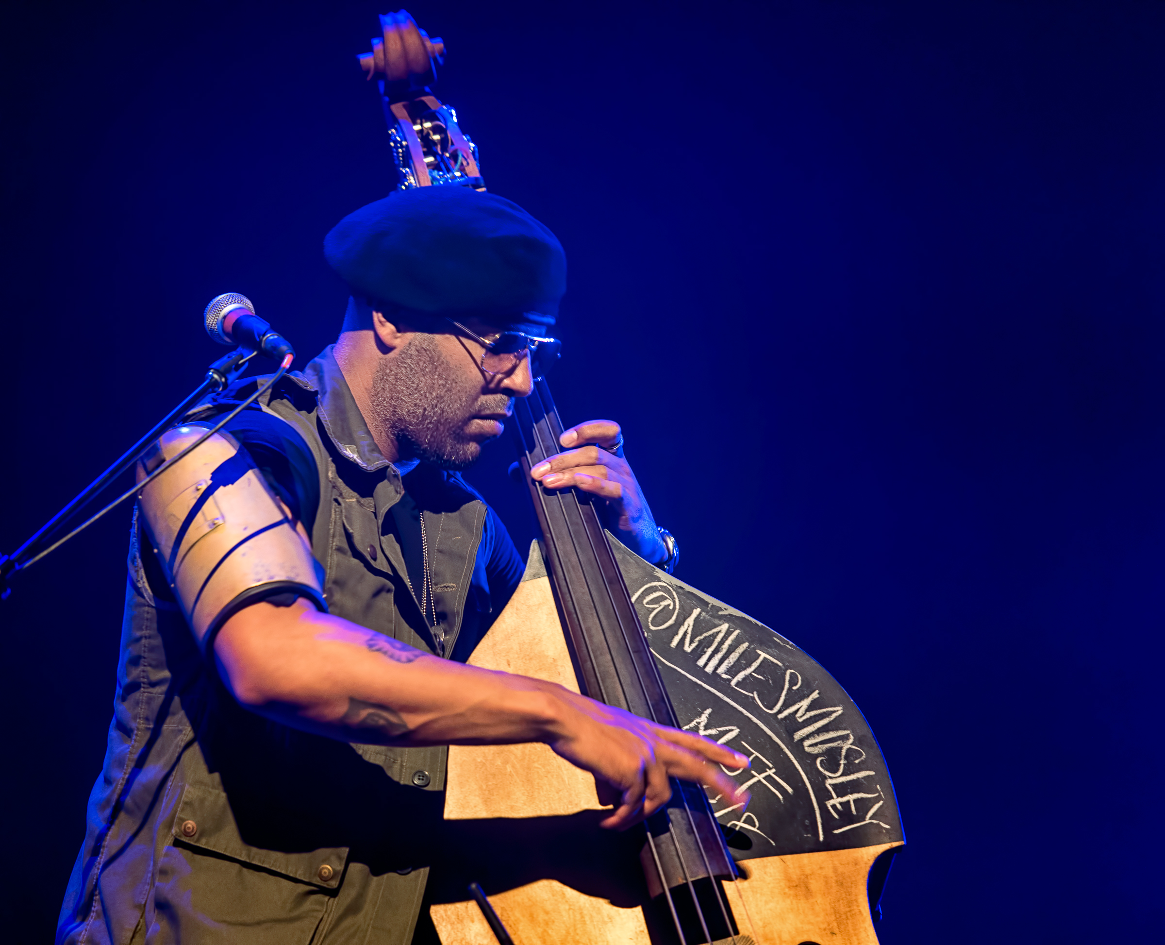 Miles Mosley with Kamasi Washington at the Montreal International Jazz Festival 2018