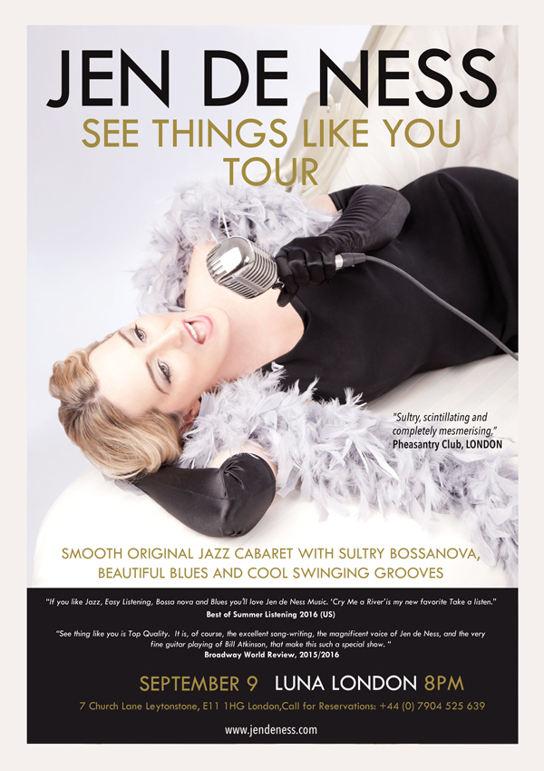 Jen de Ness in London CD Launch poster
