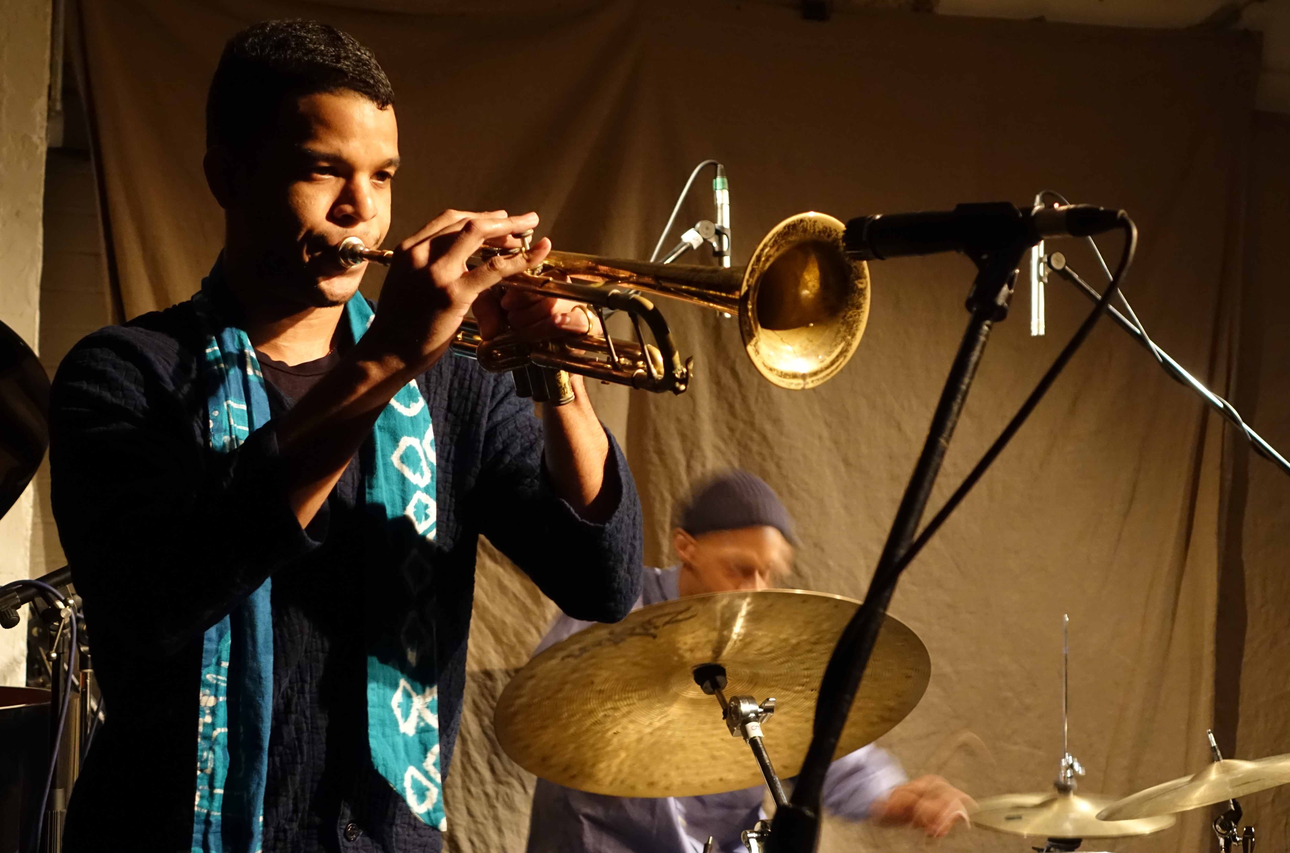 Aquiles Navarro and Tcheser Holmes at Cafe Oto, London in April 2018