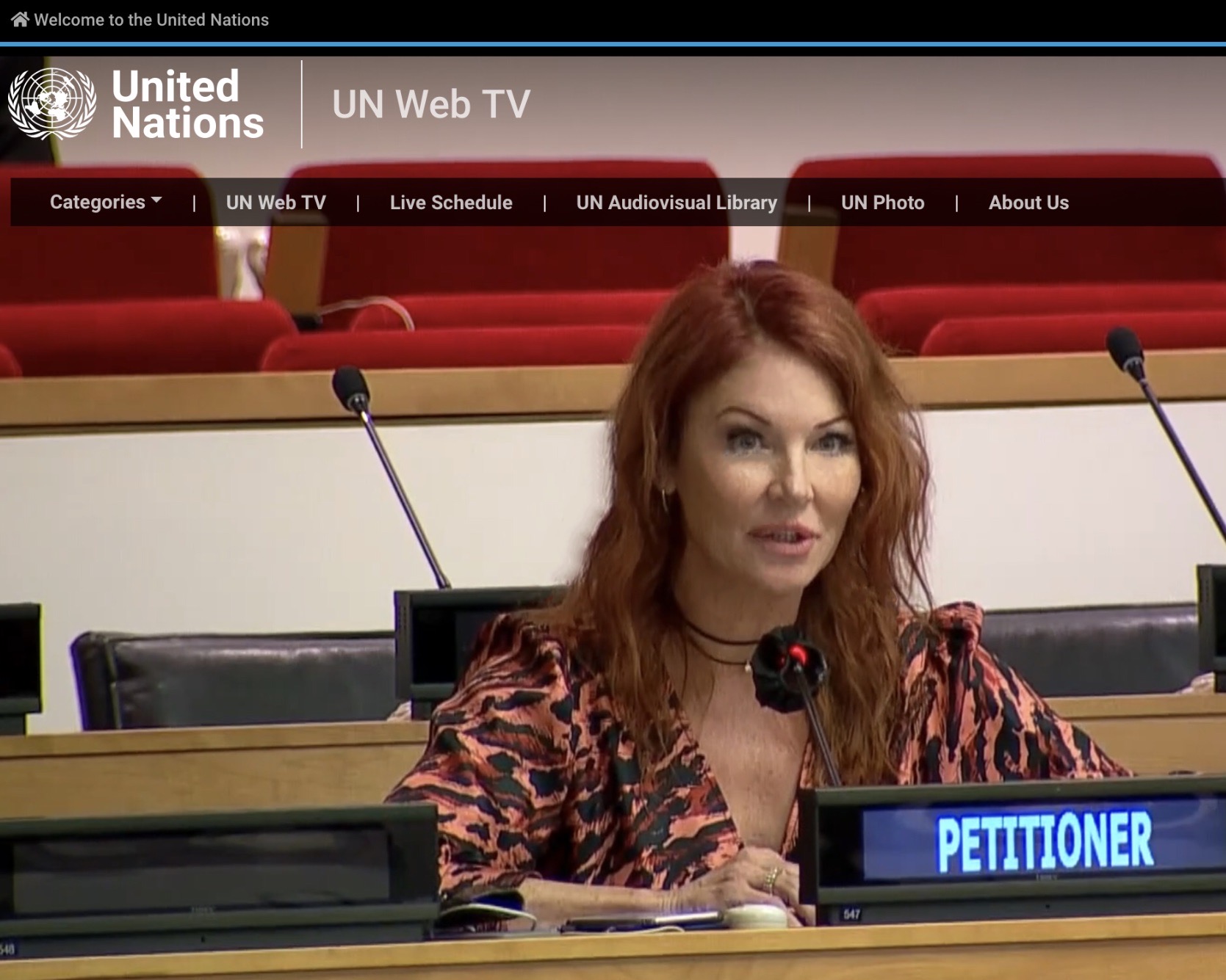 Nobel Nom Cynthia Basinet Highlights Media Abuse to the United Nations