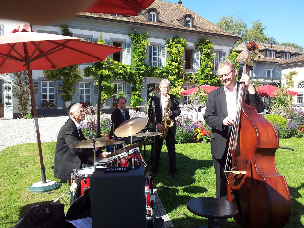 Jazz Band Switzerland available for receptions, weddings, parties, corporate events Geneva Lausanne Montreux Neuchatel Verbier call Marc Ueter +41 79 569 21 92