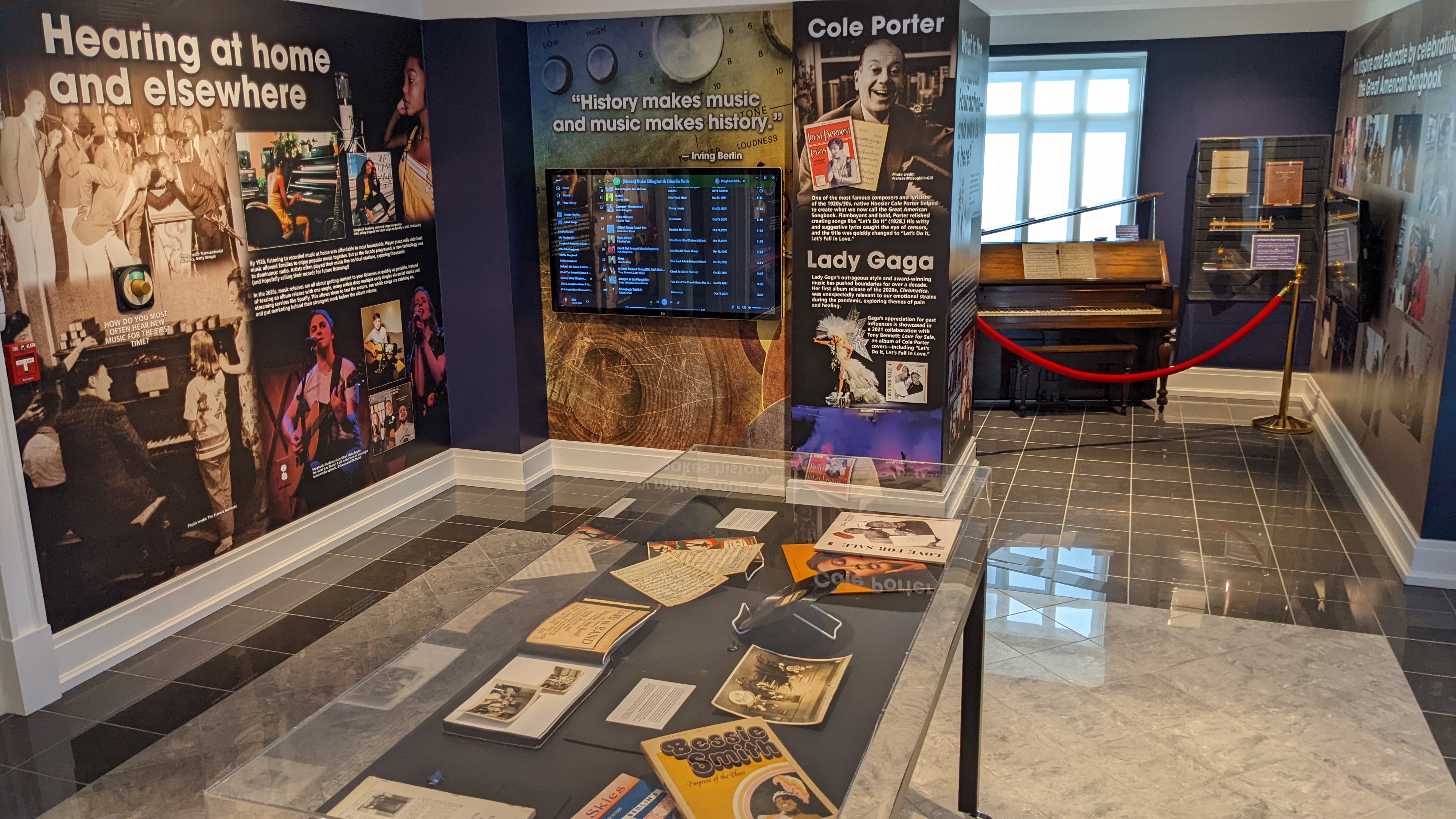 The current exhibit, From the Jazz Age to Streaming: The Soundtrack of the 20s-20s