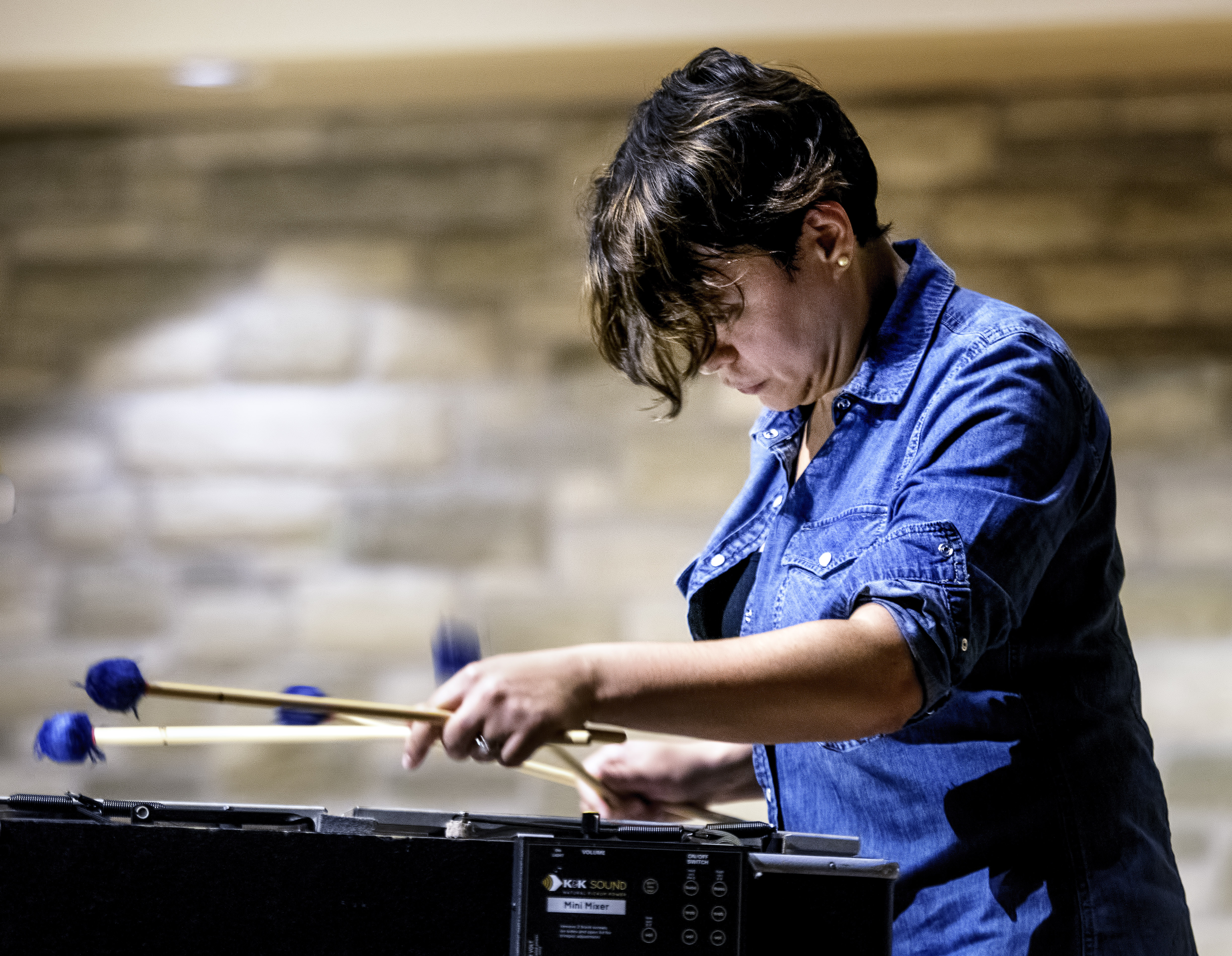 Patricia Brennan with Tomas Fujiwara's 7 Poets Trio at the Guelph Jazz Festival 2019