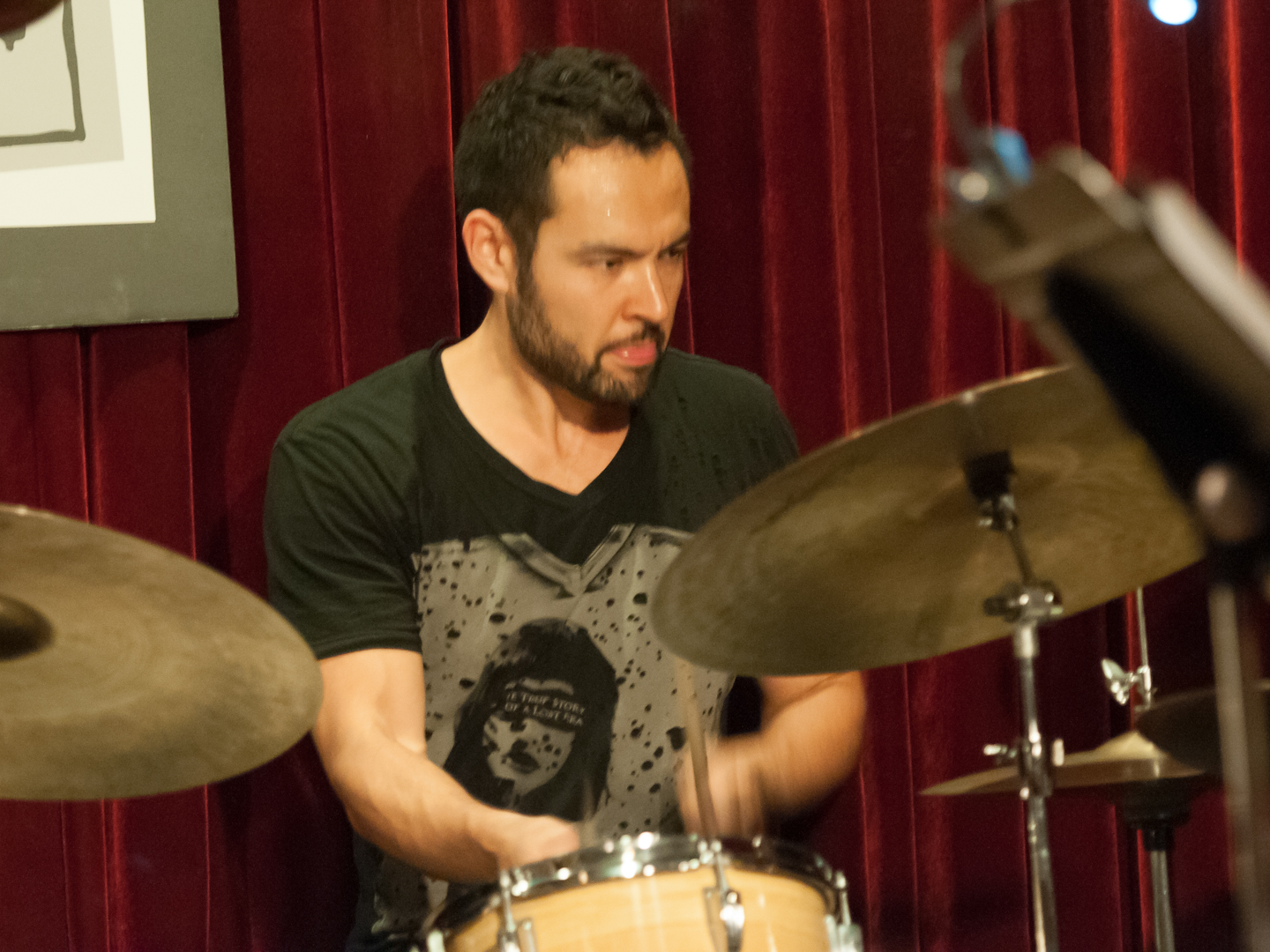 Tomas Fujiwara with the Taylor Ho Bynum Septet at the Jazz Gallery