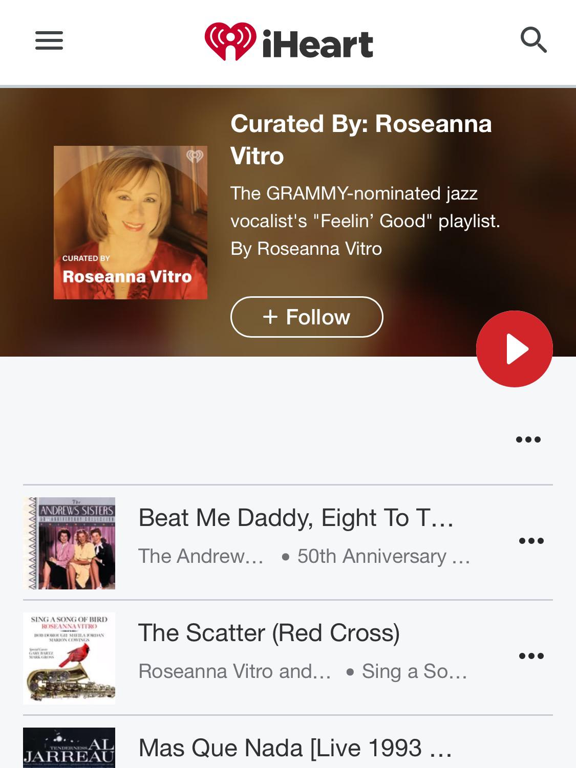 Roseanna Vitro - Feelin' Good Playlist - IHeartRadio