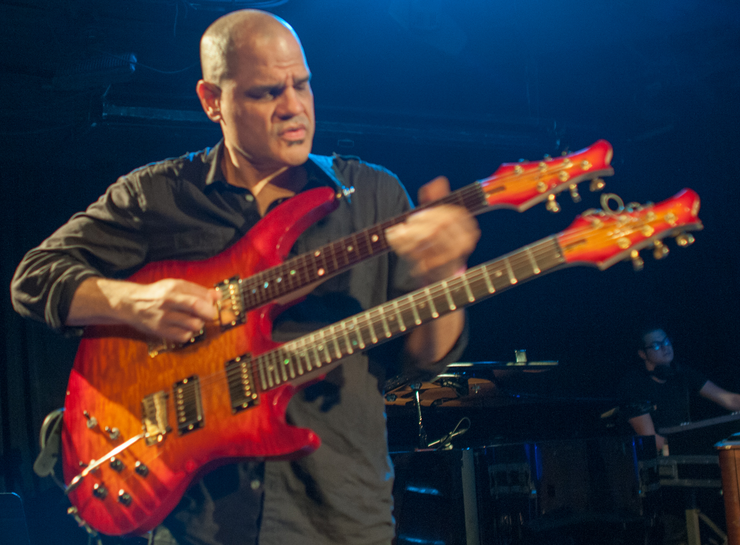 Dave Fiuczynski with Rudresh Mahanthappa's Gamak at le Poisson Rouge at Winter Jazzfest 2013