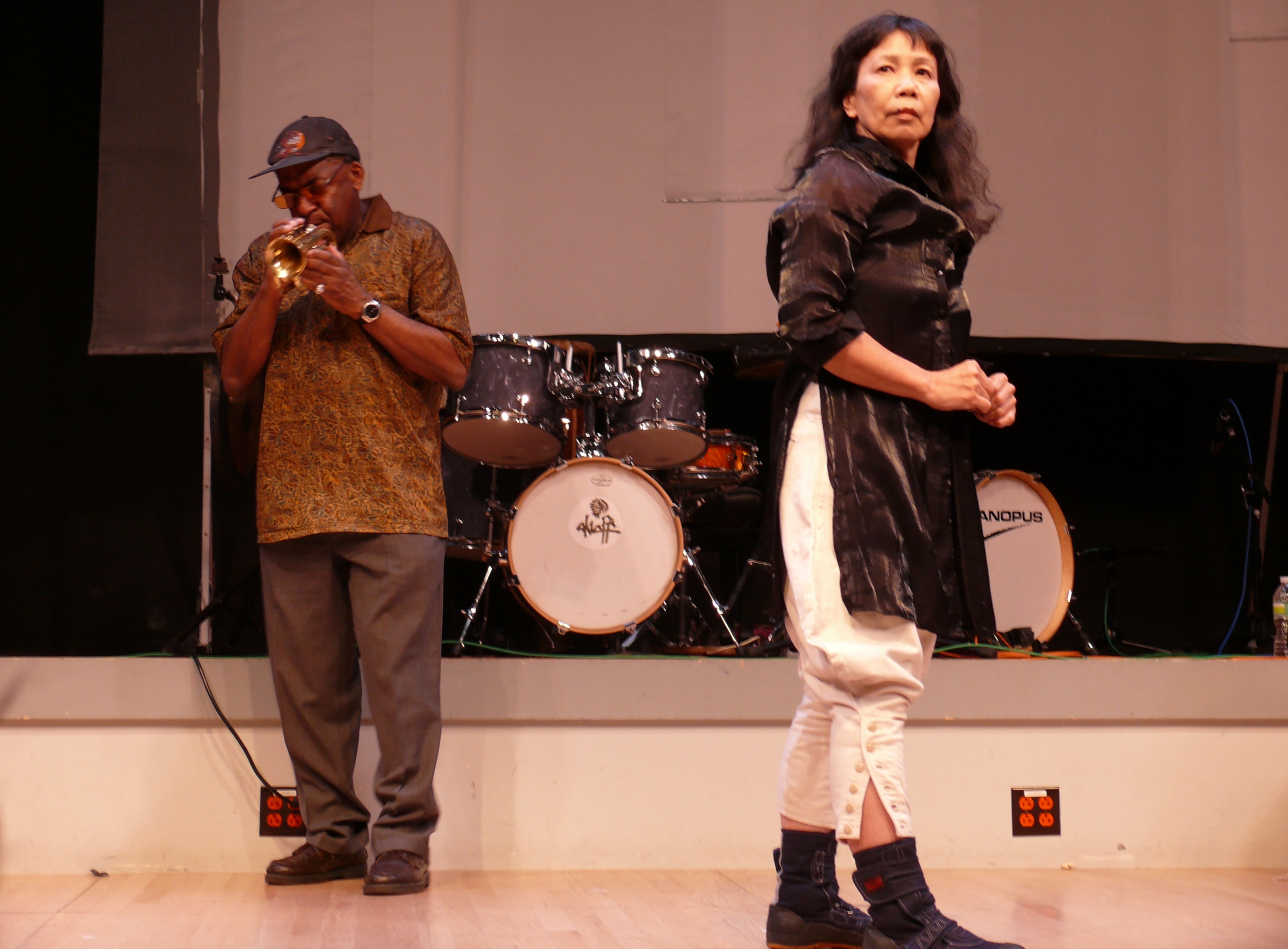 Roy Campbell and Yoshiko Chuma at the Vision Festival, NYC in June 2012