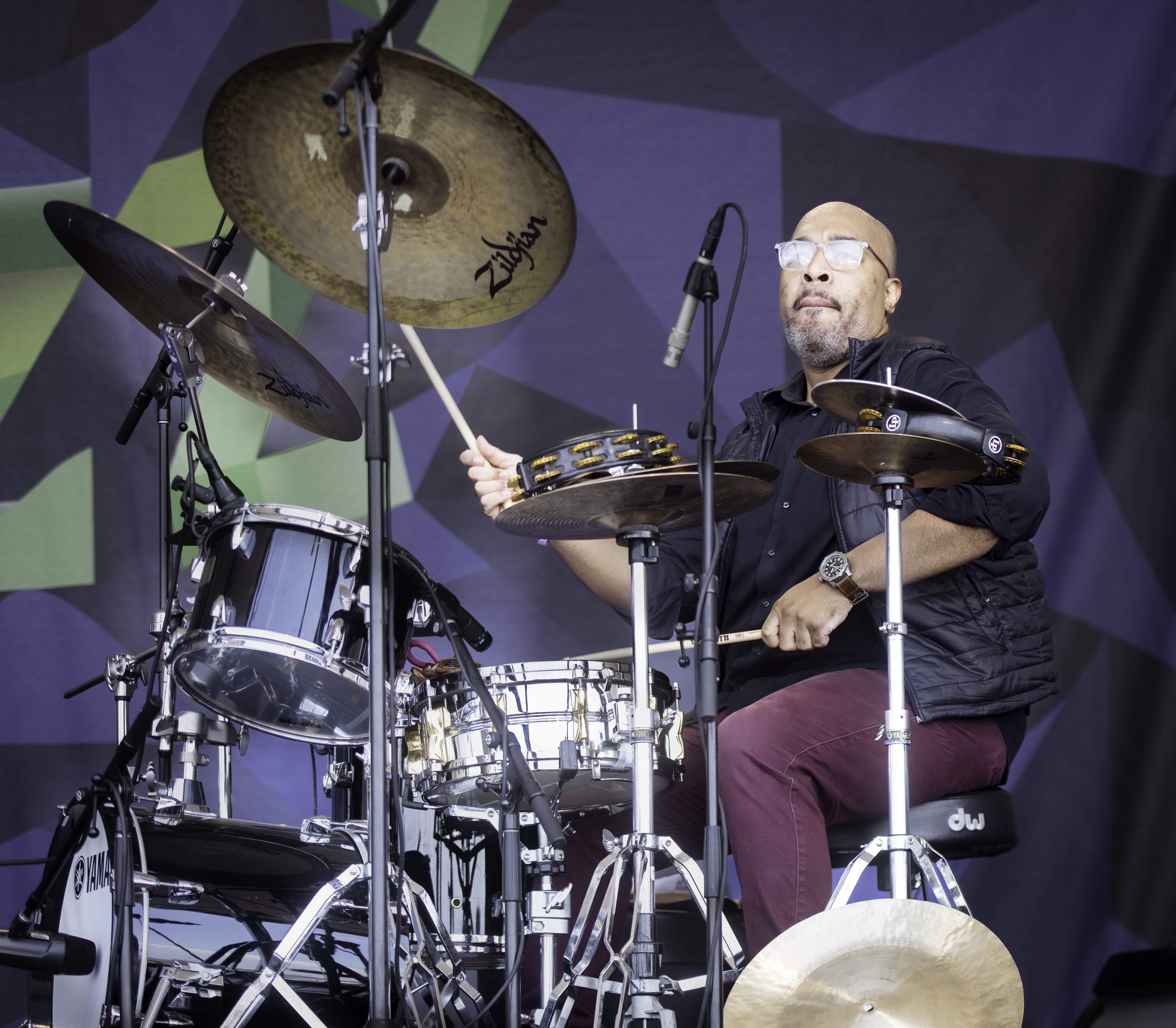 Eric Harland with Charles Lloyd at the Newport Jazz Festival 2023