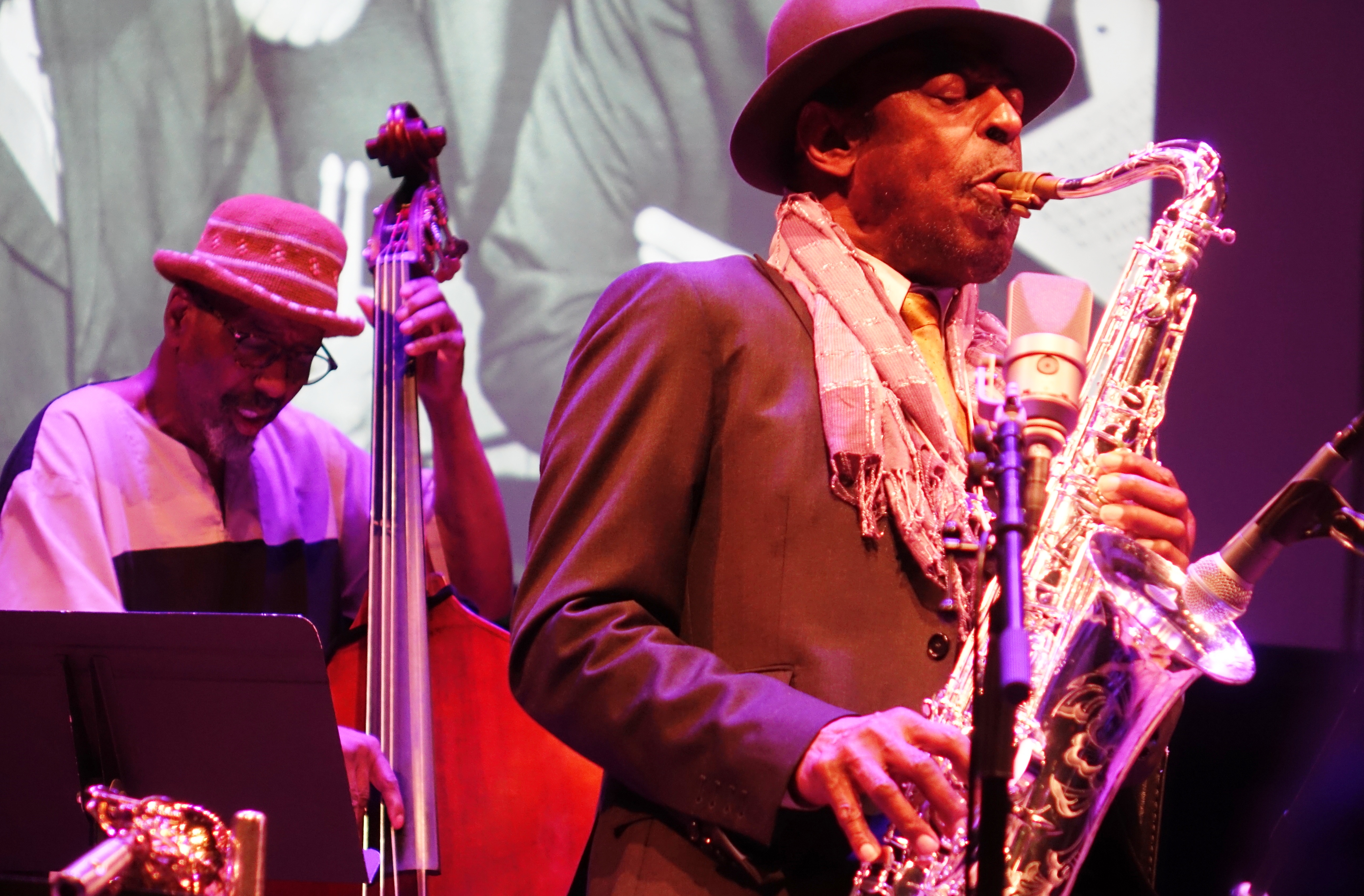 William Parker and Archie Shepp at Roulette, Brooklyn in May 2018