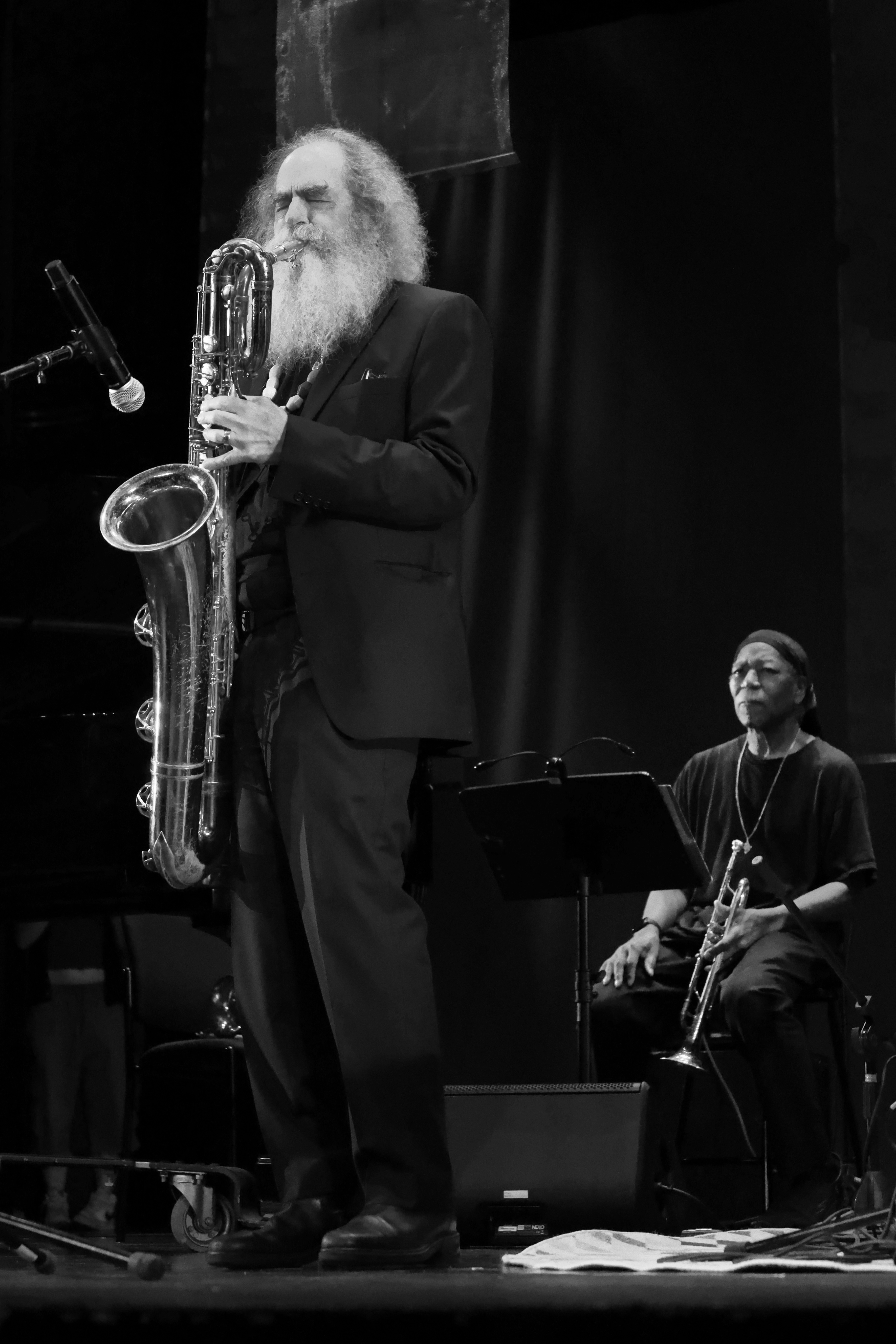Dave Sewelson - Ahmed Abdullah — jazz photo by Luciano Rossetti | All About Jazz