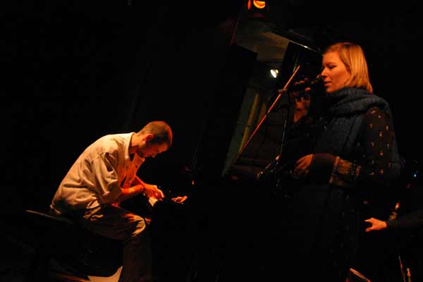 Vincent Membrez and Fanny Anderegg with "Fanny Anderegg Quartet" at Amr, Sud Des Alpes, Geneva, Switzerland, 2004