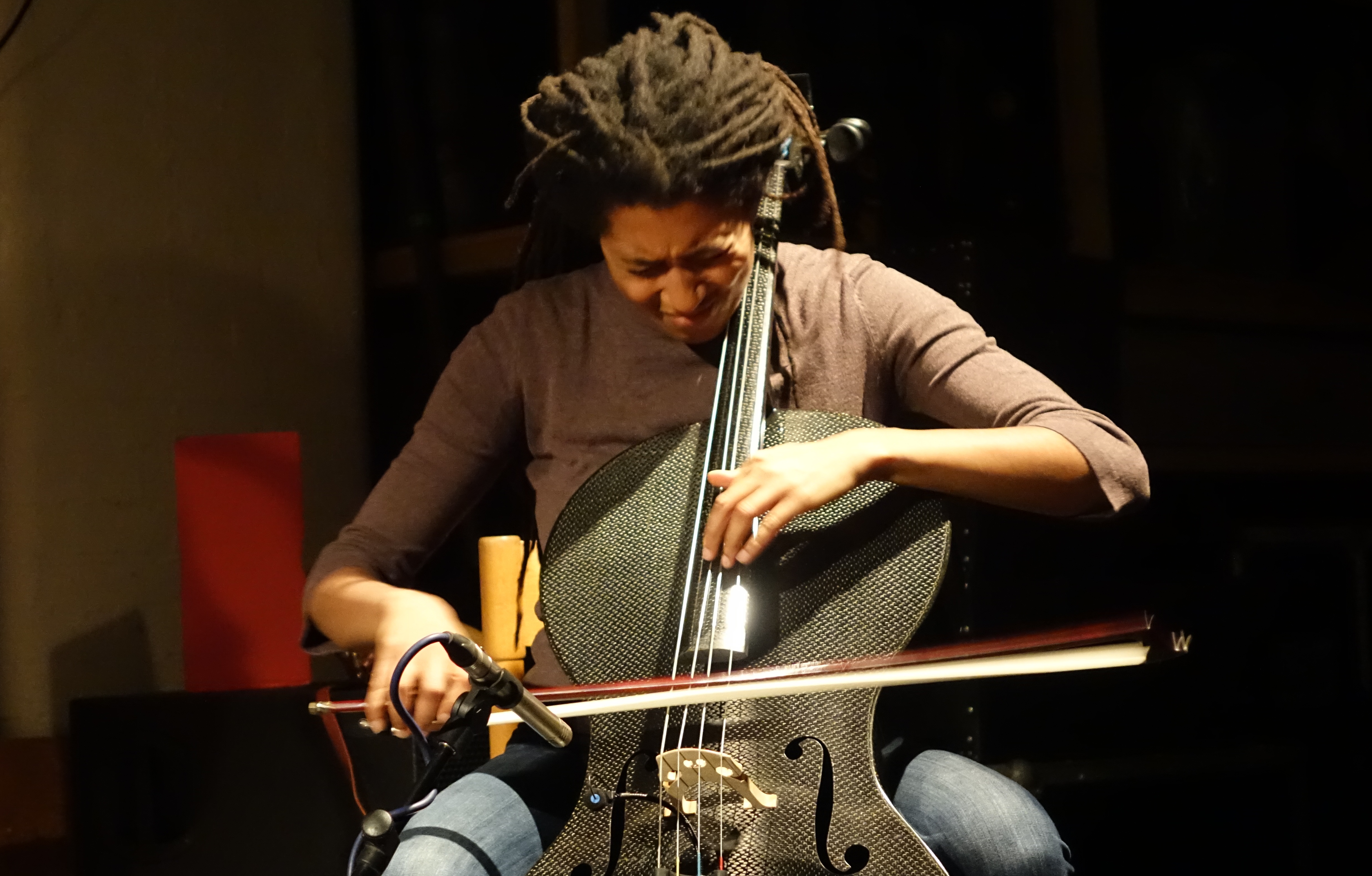 Tomeka Reid at Cafe Oto, London in April 2019