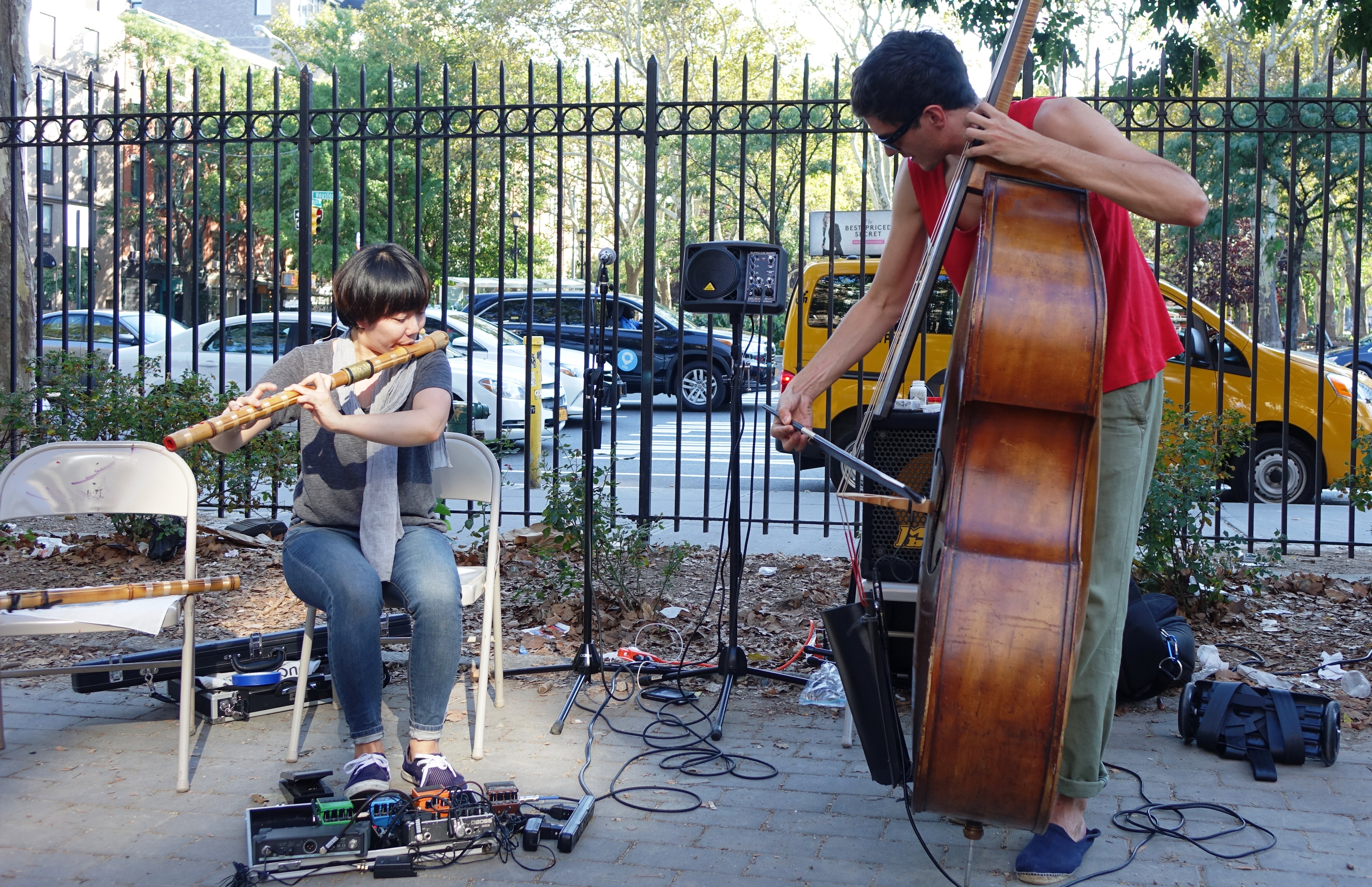 Seungmin Cha and Henry Fraser at First Street Green, NYC in September 2017