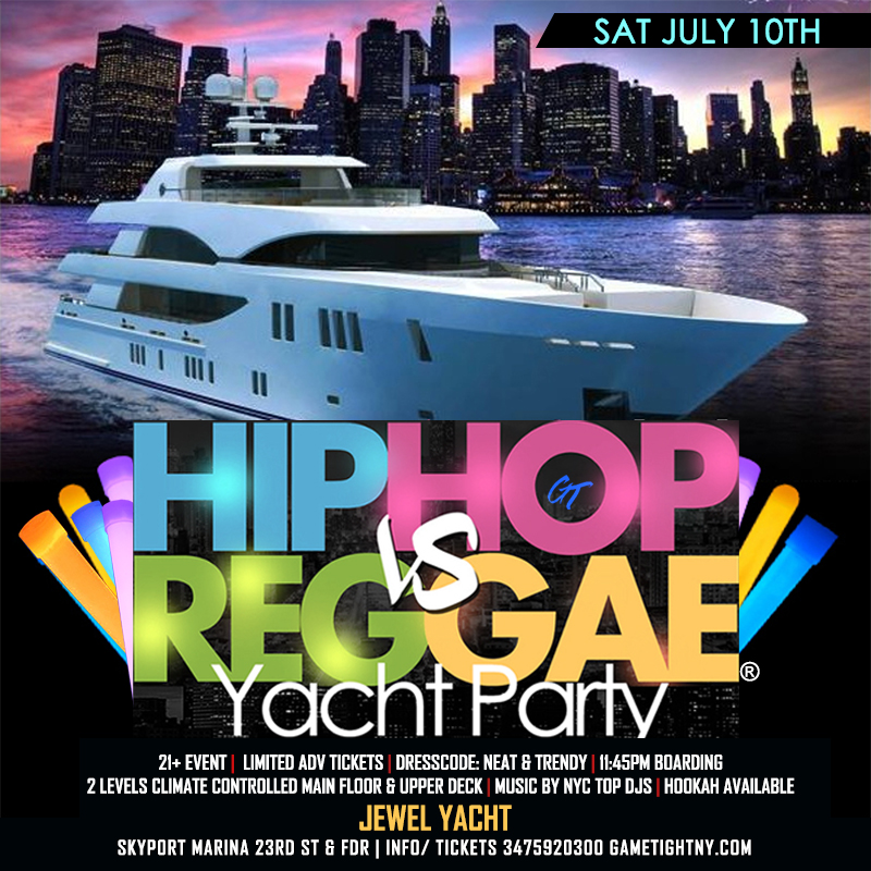 Nyc Summer Sunset Hip Hop Vs Reggae® Cruise Skyport Marina Jewel Yacht