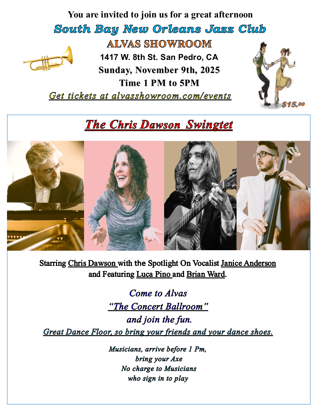 New Orleans Jazz Club Ft. The Chris Dawson Swingtet