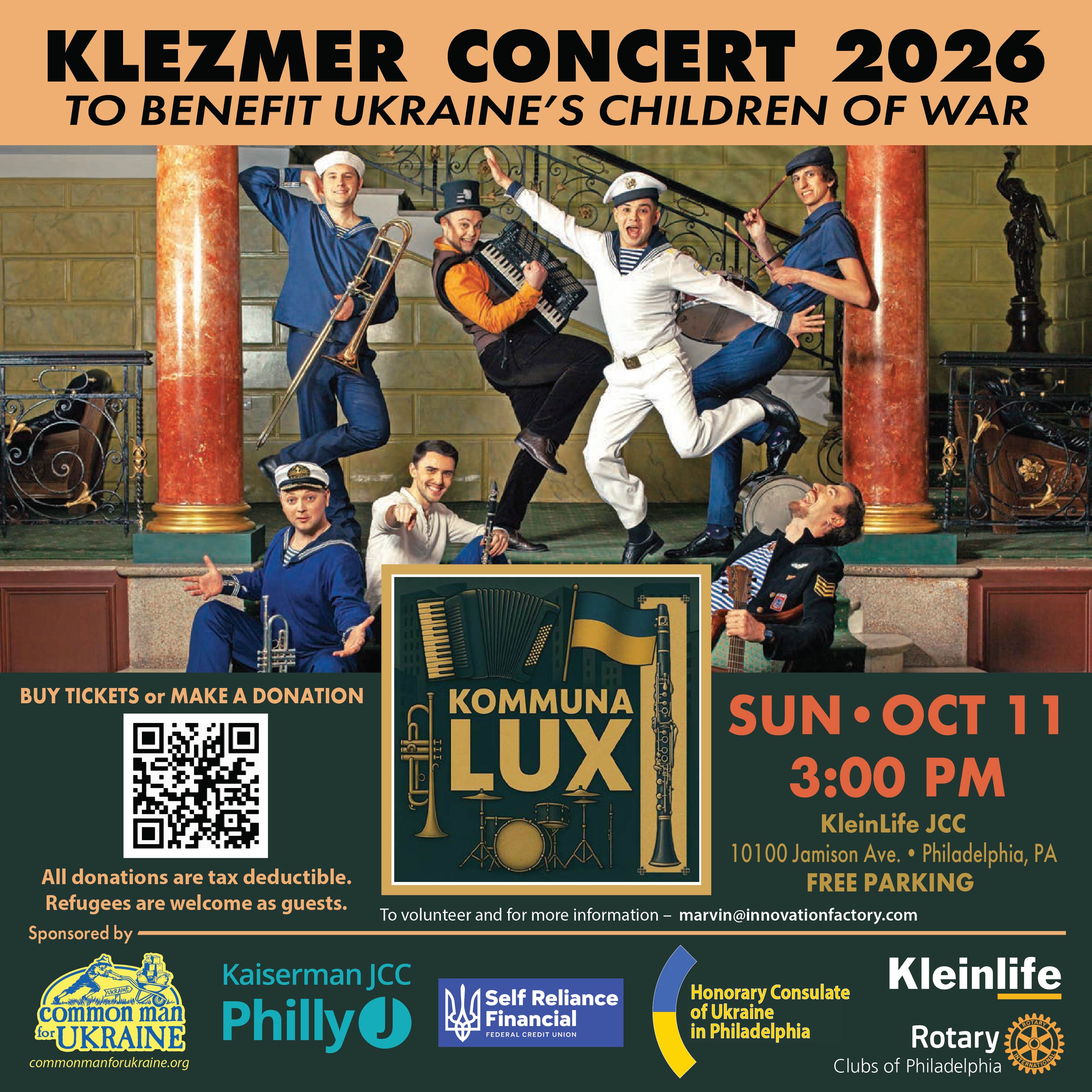 Kommuna Lux: Odesa Klezmer & Balkan Swing — Music For Ukraine’s Children — jazz photo by Marvin Weinberger | All About Jazz