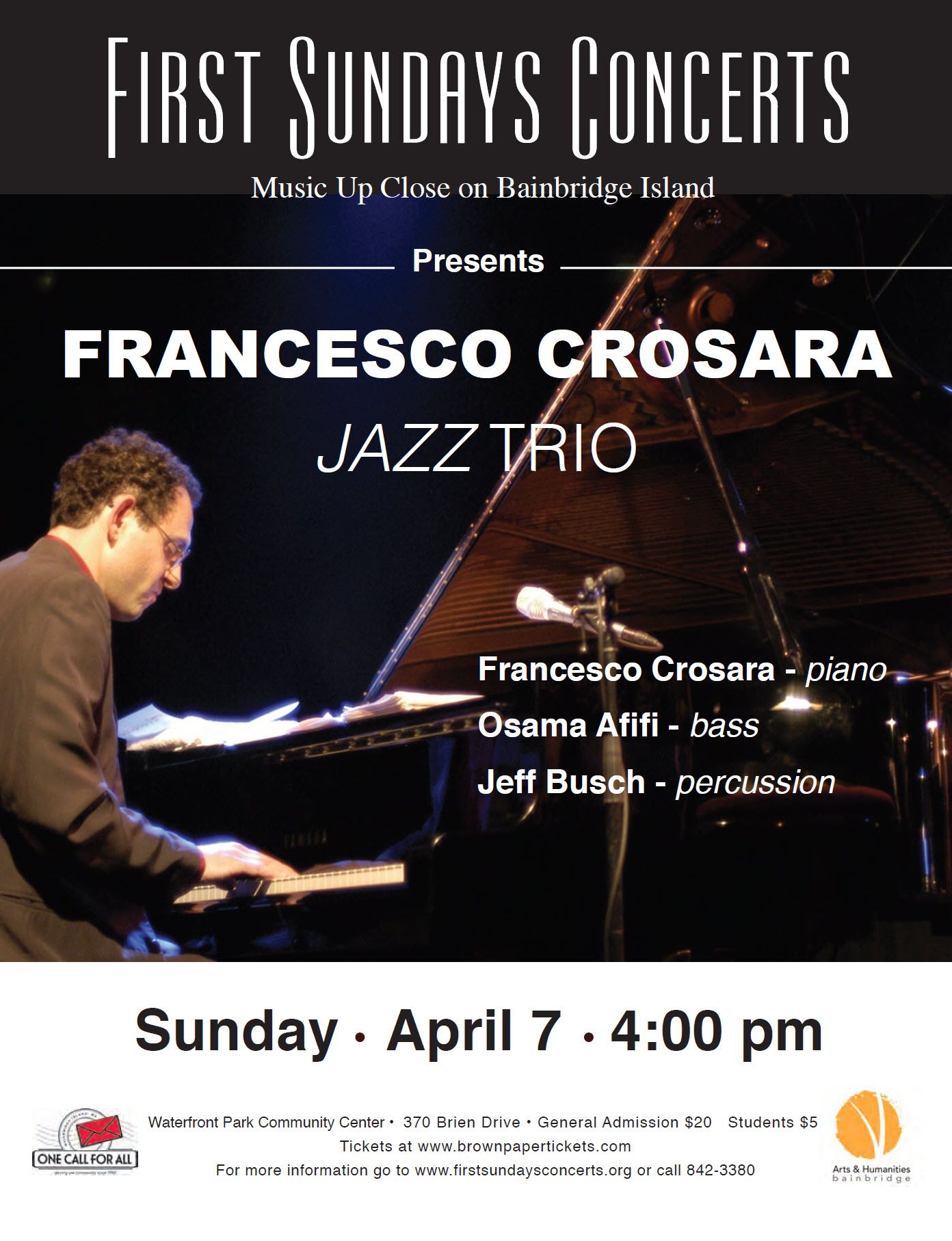 Francesco Crosara Trio - First Sundays Concerts Series