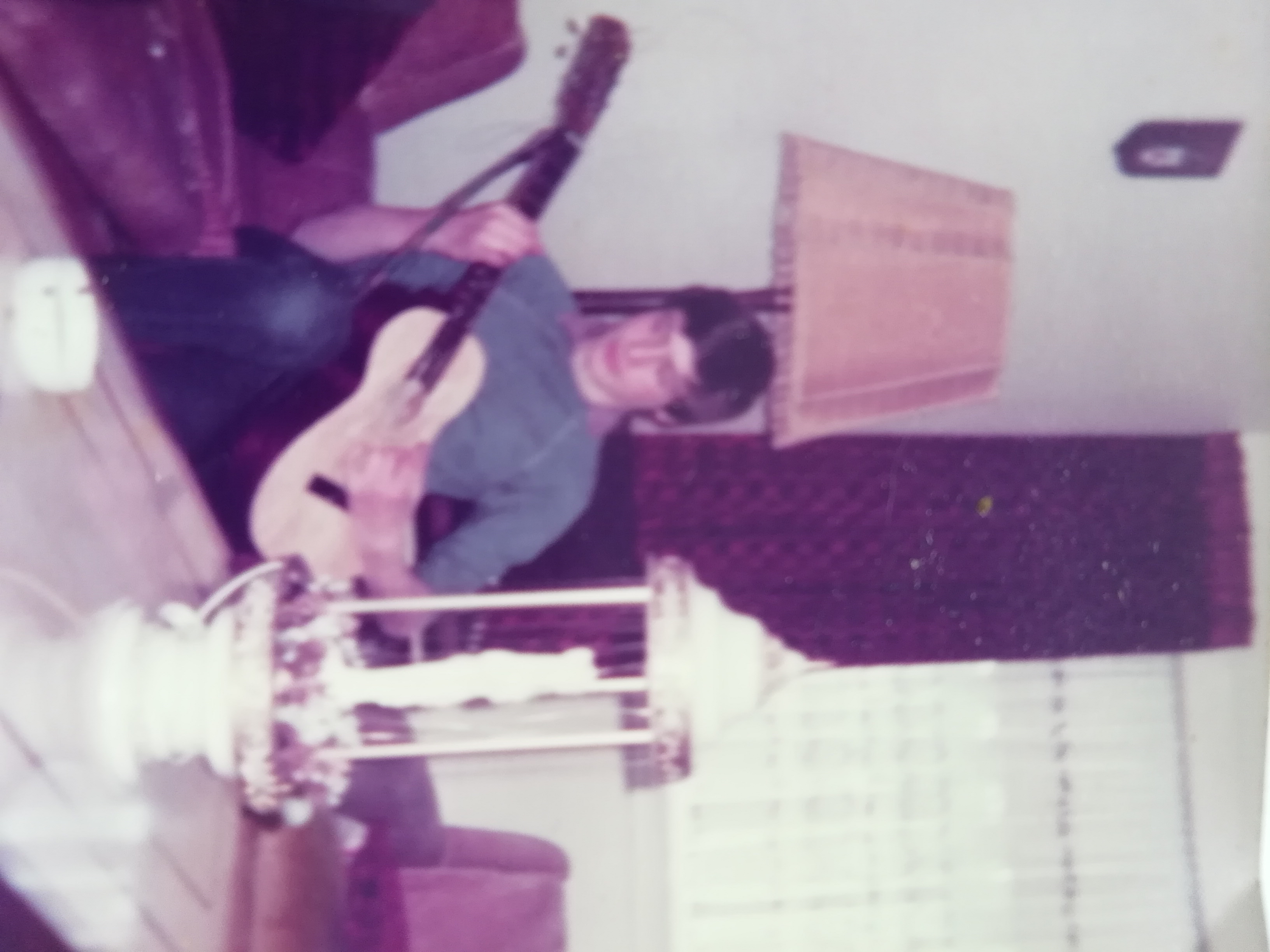 Mark O'Leary aged 12 playing guitar