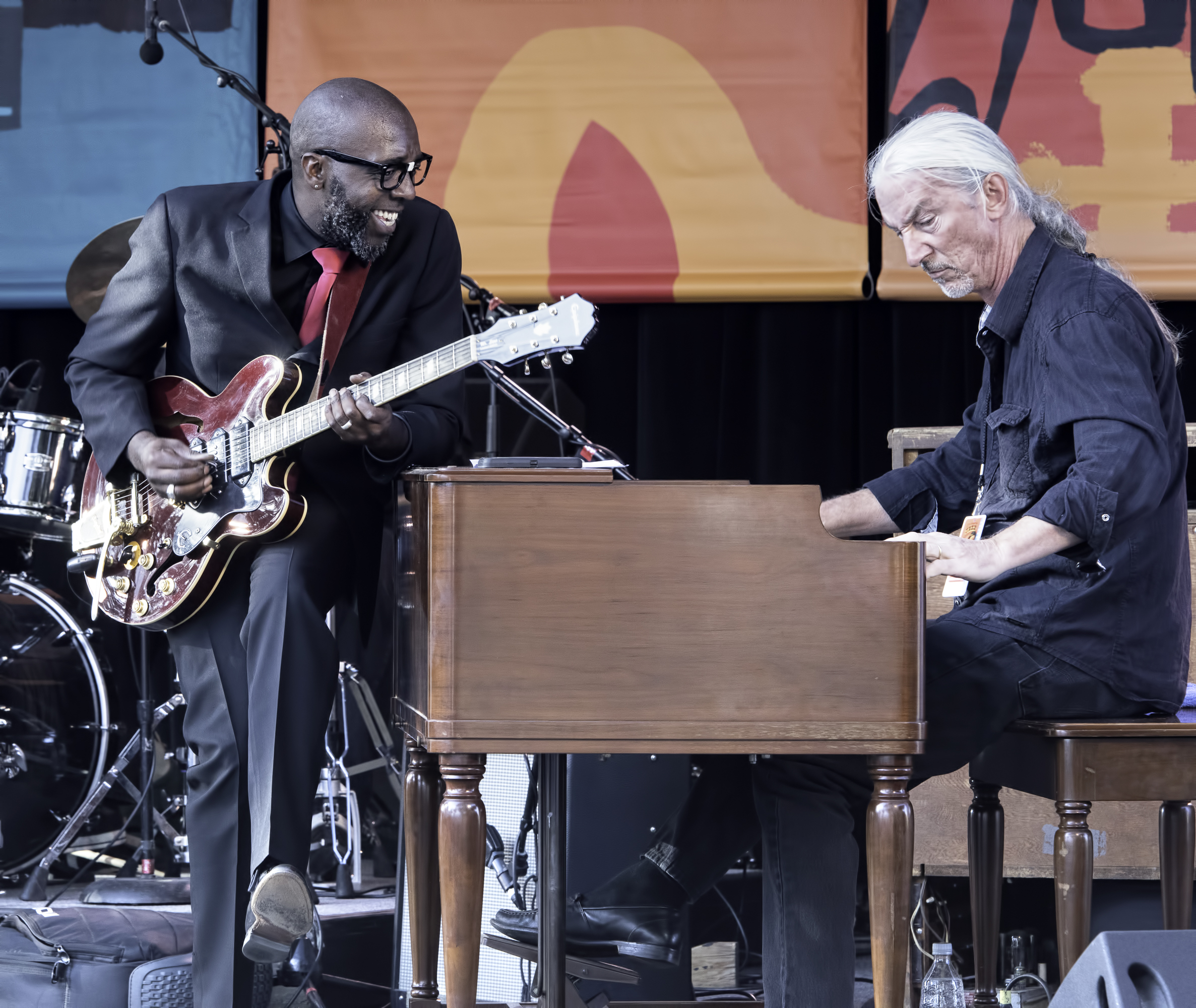 Castro Coleman and Carroll McLaughlin with Mr. Sipp at the Monterey Jazz Festival