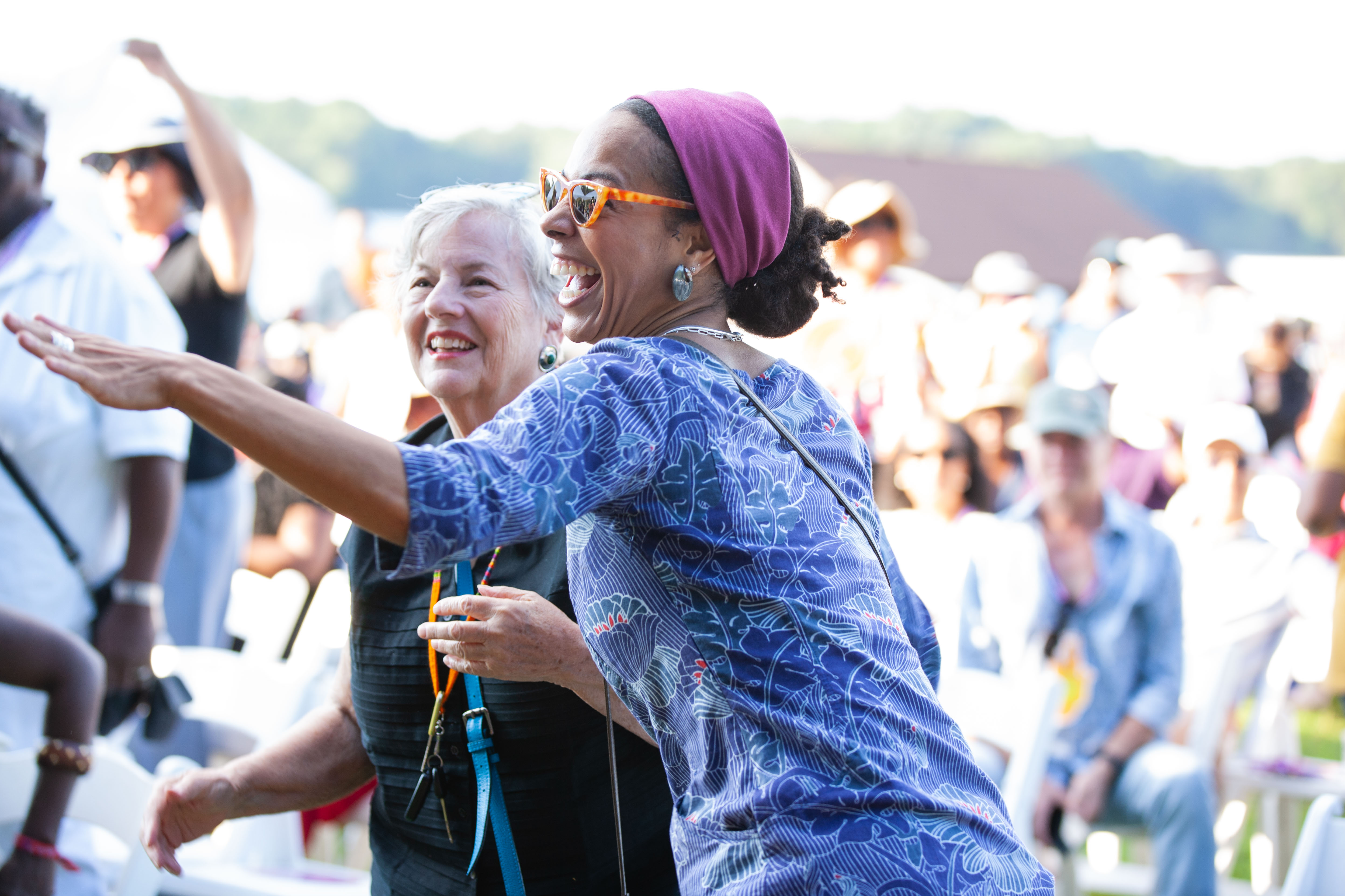 Attendees grooving to the music.
