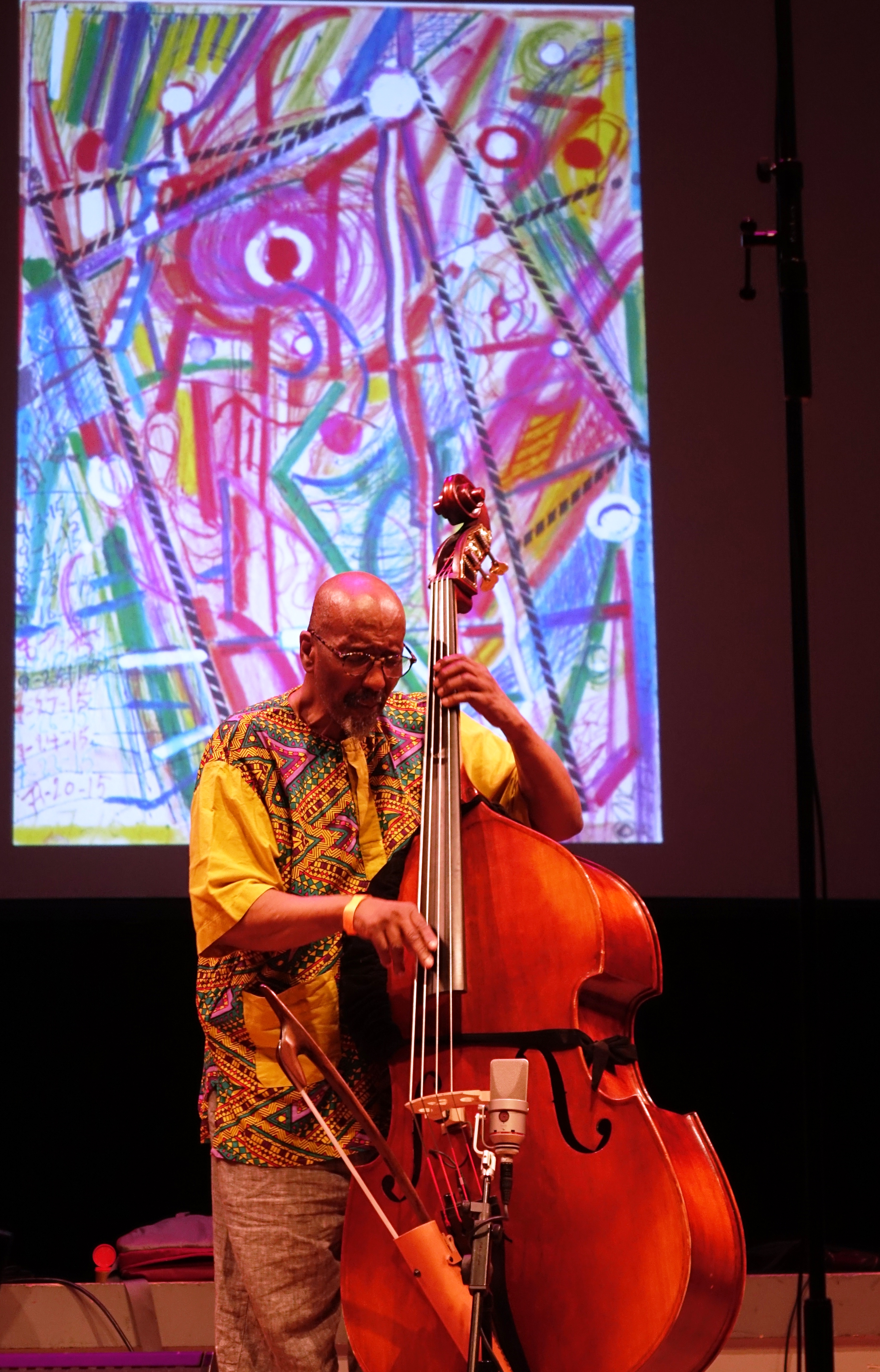 William Parker at the Vision Festival at Roulette, Brooklyn in May 2018