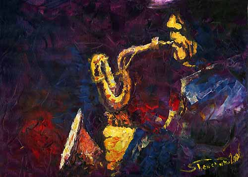Jazz.Oil on Canvas.40x50cm.2006.WWW.Shevchuk.Eu