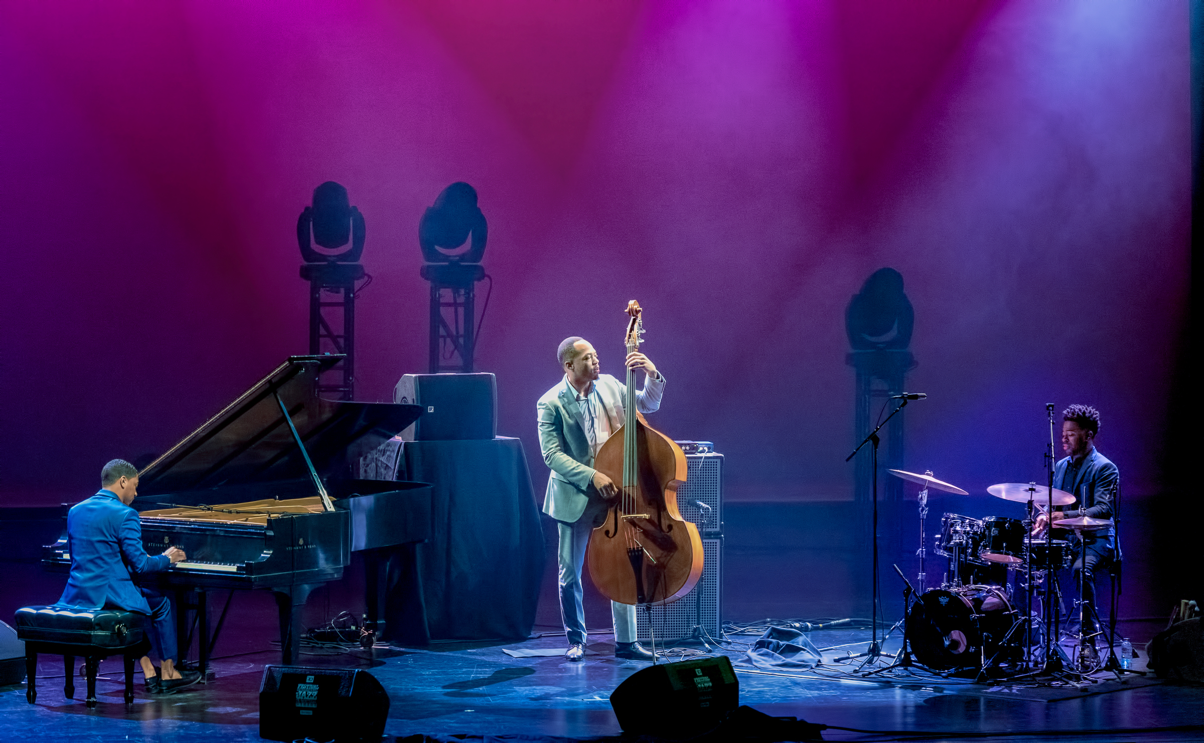 Christian Sands, Eric Wheeler and Jonathan Barber at The Montreal International Jazz Festival 2018