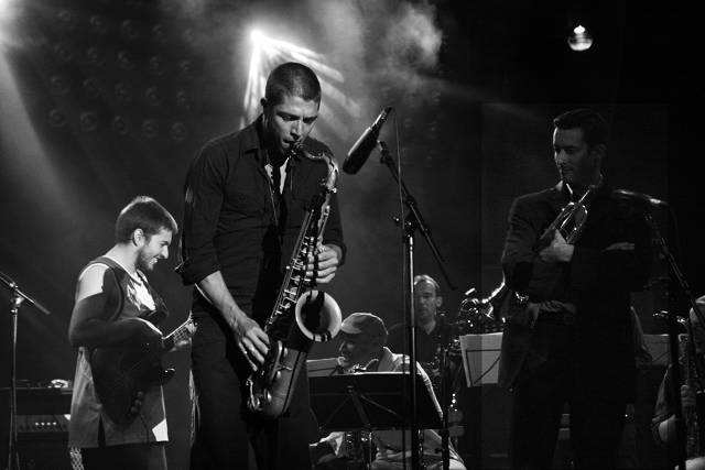 Cyril Moulas, Guillaume Perret and Loic Burdin or Guillaume Lavallard with "Lebocal" at the Parc la Grange, Musiques En Ete, Gen