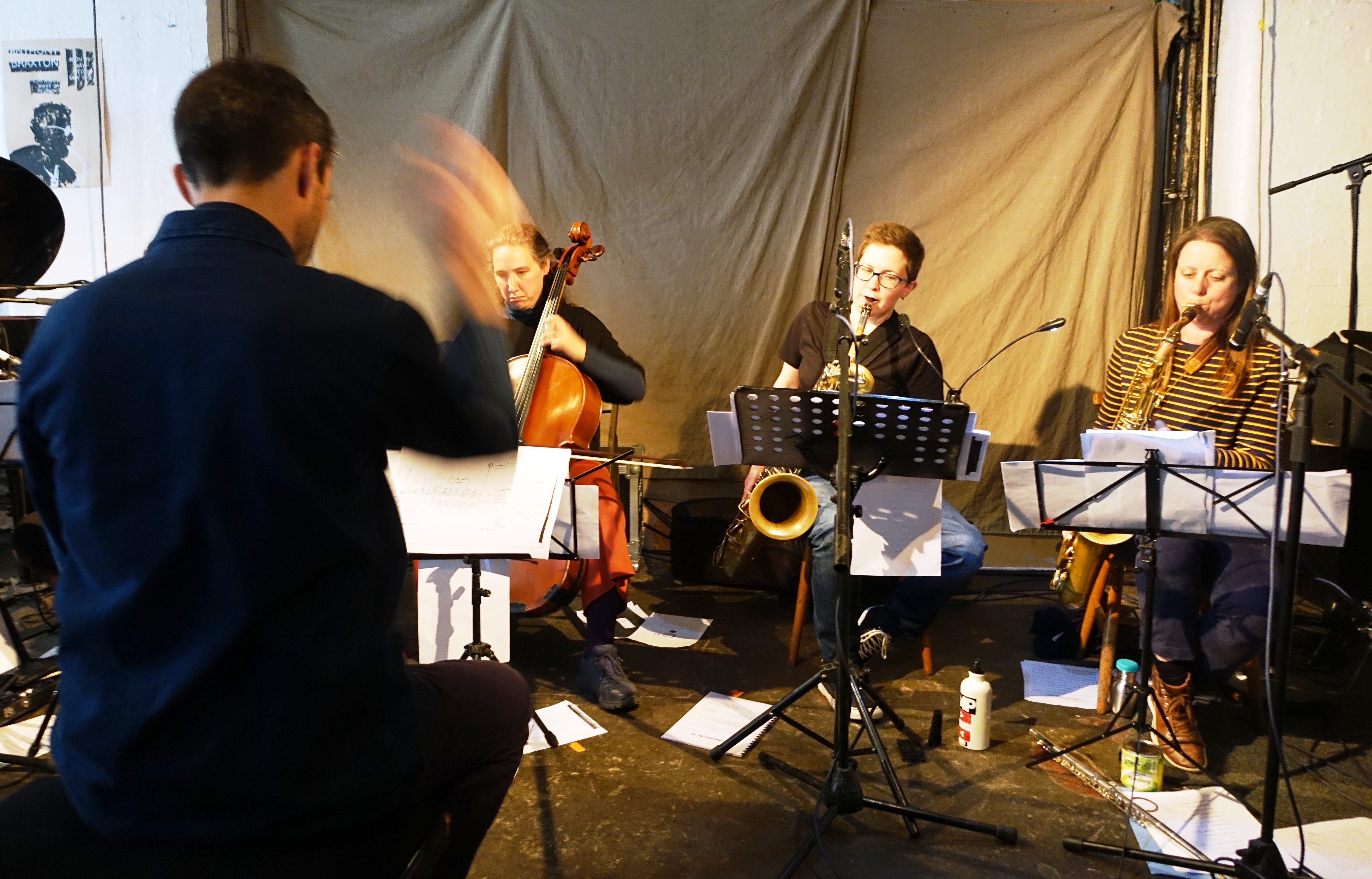 Alexander Hawkins, Hannah Marshall, Cath Roberts and Rachel Musson at Cafe Oto, London in April 2018